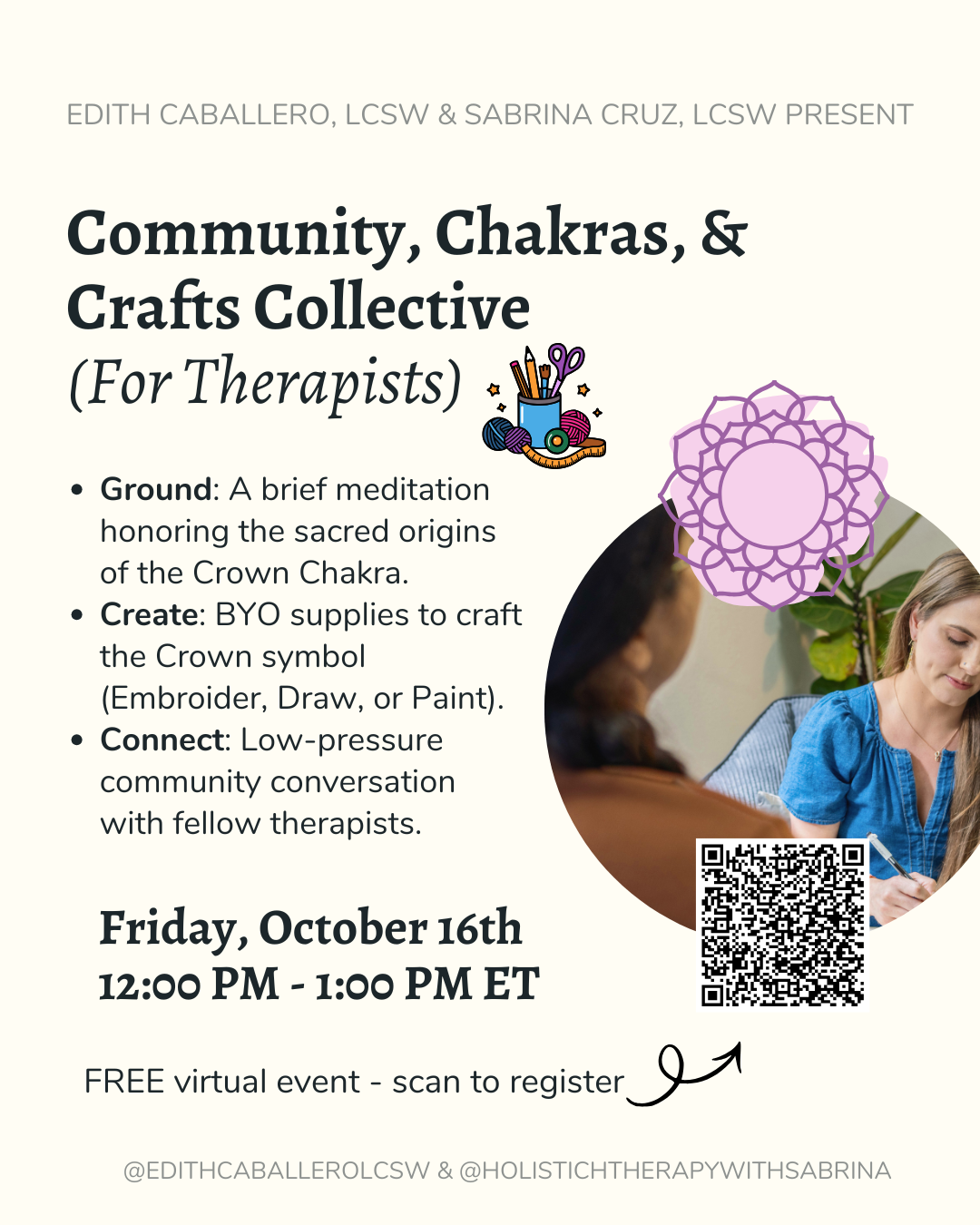 FREE Event Crown Chakra 🤍 10/16 @ 12 PM ET