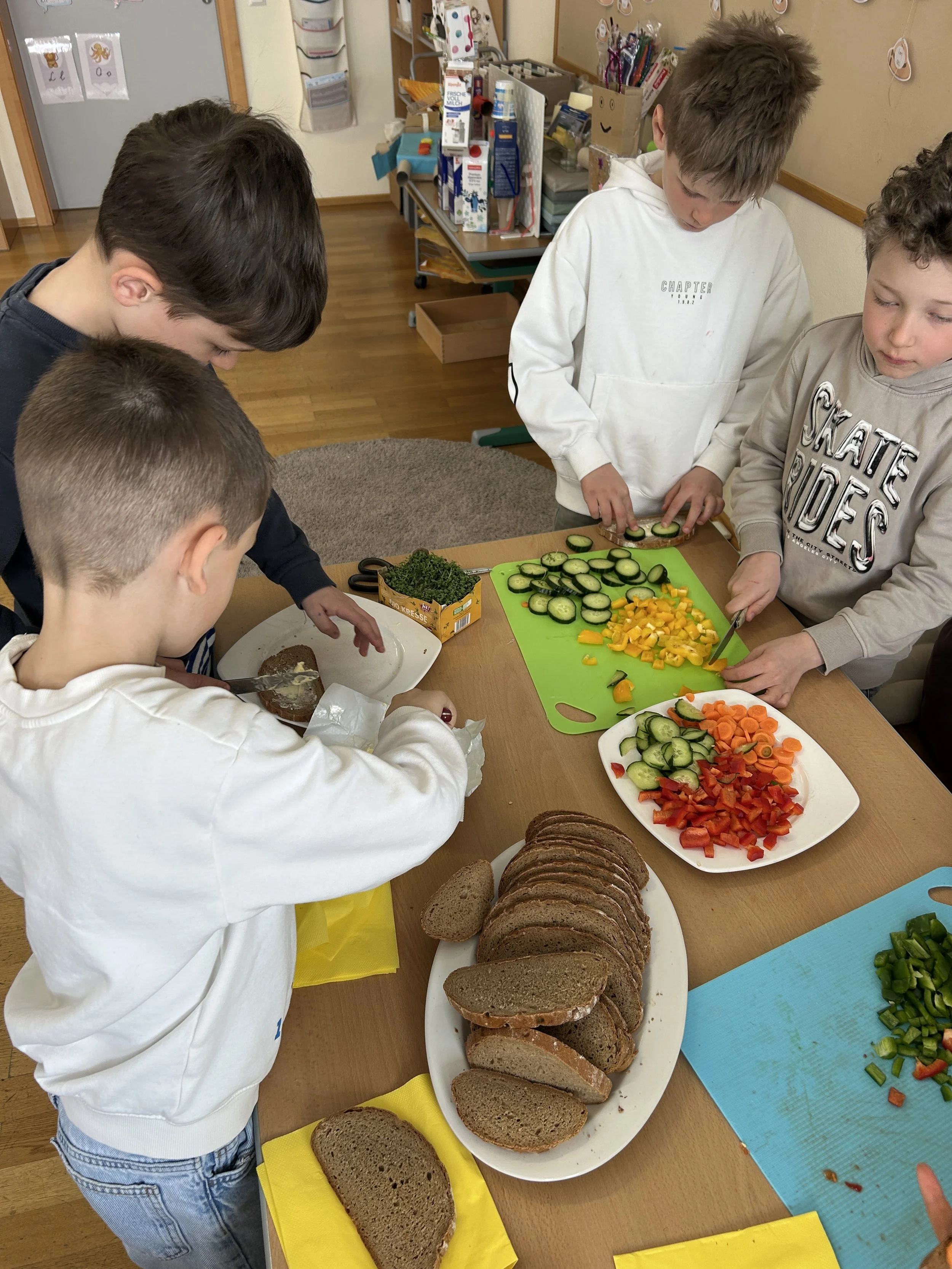 Lustige Brotgesichter