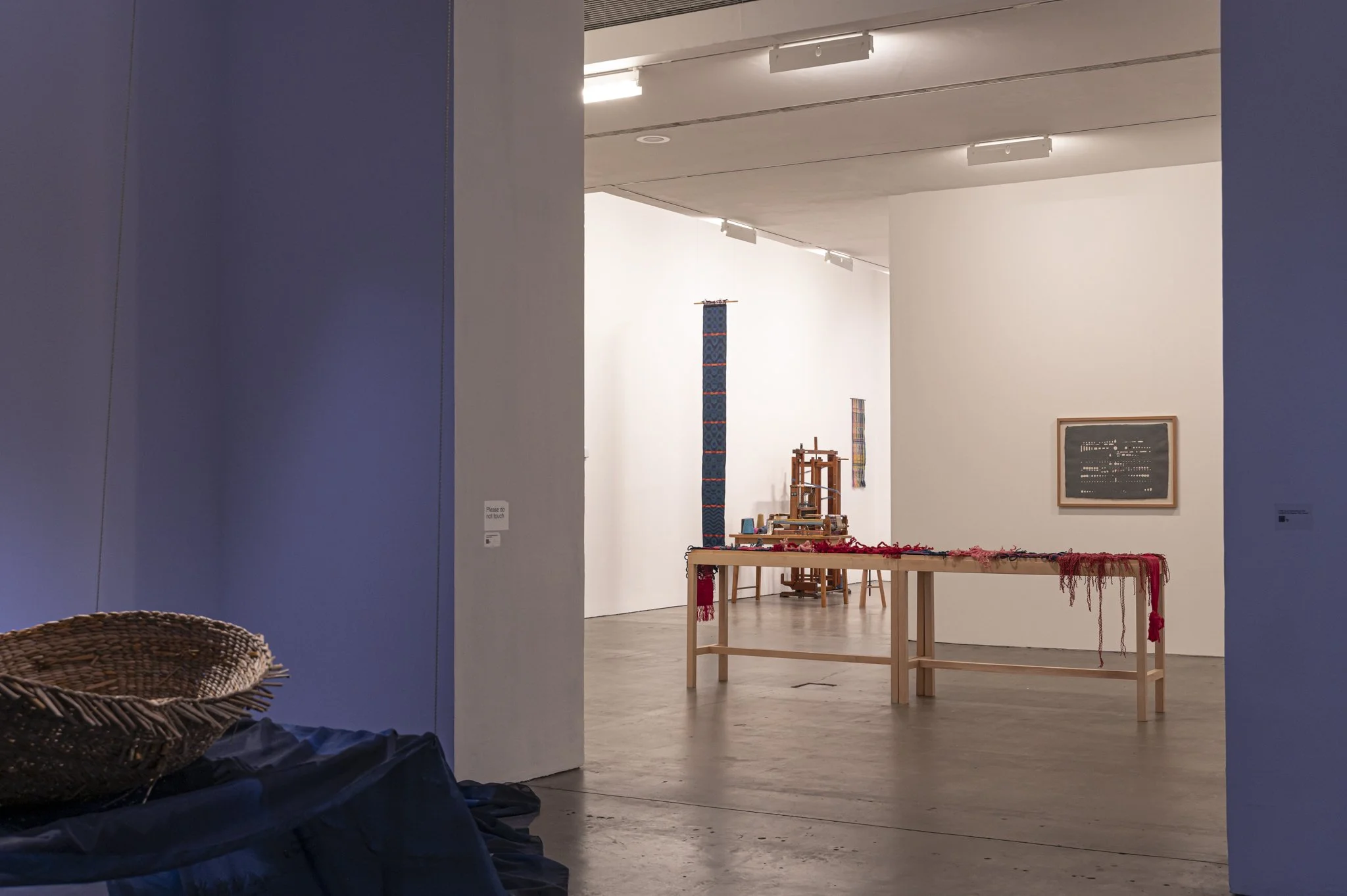 Thread the Loom. Installation view, Ikon Gallery (2025), Birmingham. Image courtesy Ikon. Photo by Tod Jones.