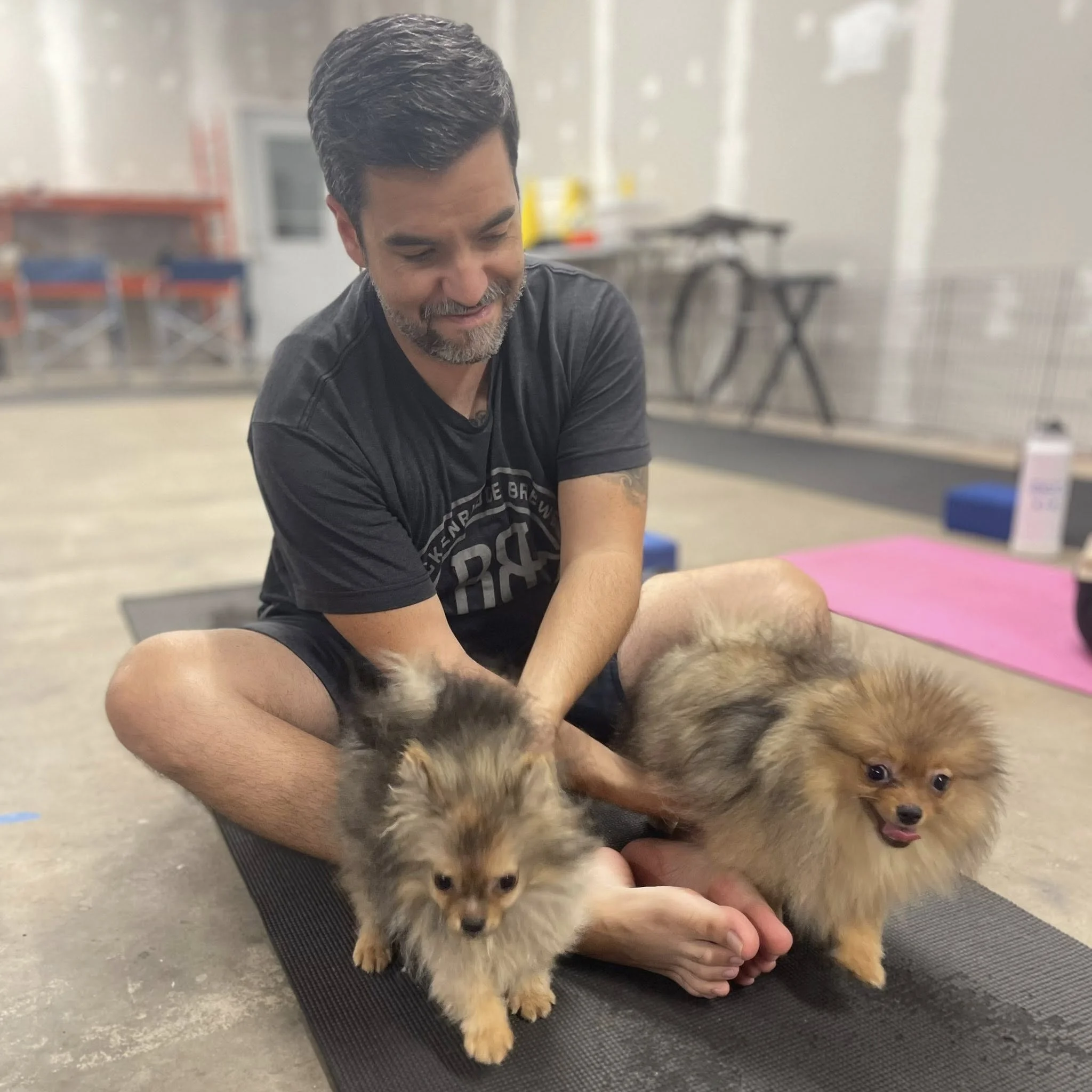 Puppy Yoga at Dog & Me Learning Center 1.10.26