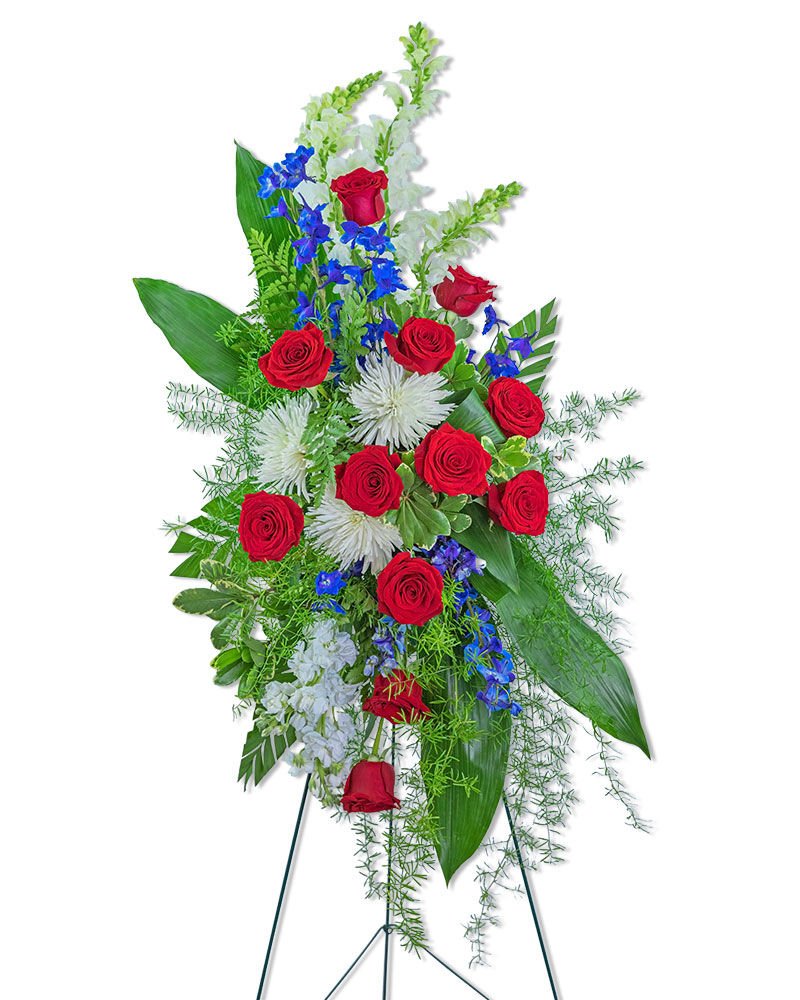Valiant Honor Standing Spray-Pocket of Posies-Full Service Florist-Eureka-California