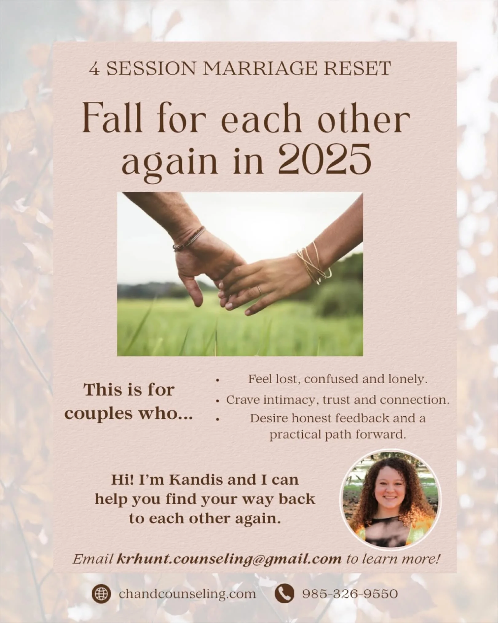 🌧️Have you been feel in like your relationship is headed in a different direction than you though? Do you see patterns in your relationship that you don’t like?🌧️
🌻There is a path forward that will lead to Joy!🌻
With the Marriage Reset yo