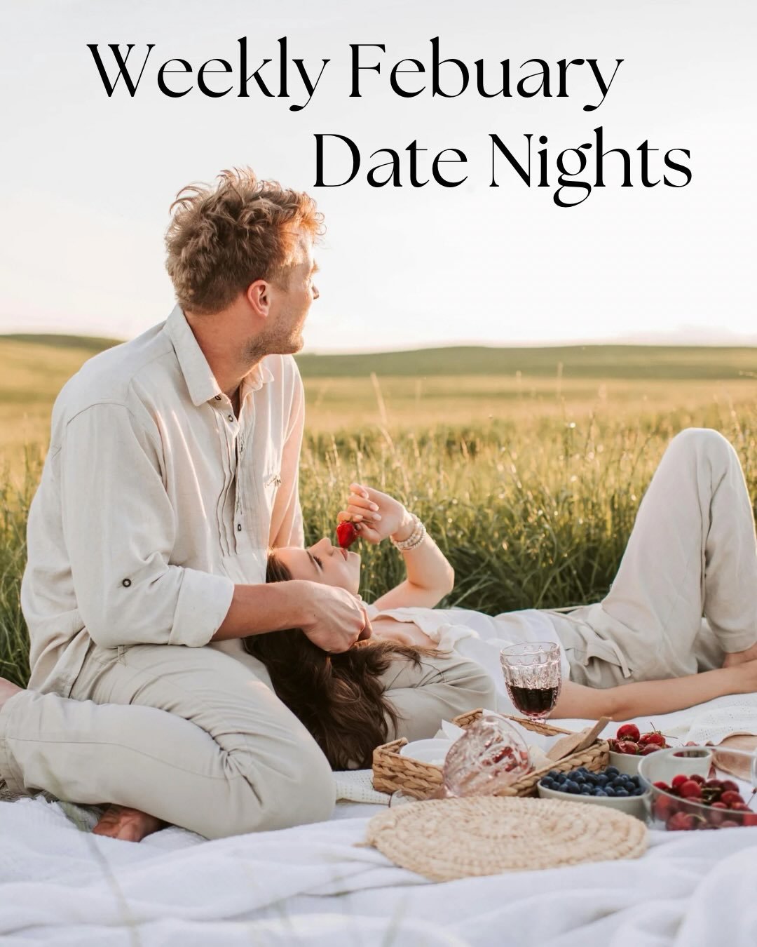 I challenge you to go on 4 dates this month with your partner!! 

February is the month of love! If you and your partner are struggling with emotional intimacy and feel more like roommates, this is the PERFECT month to work on your relationship! 

We
