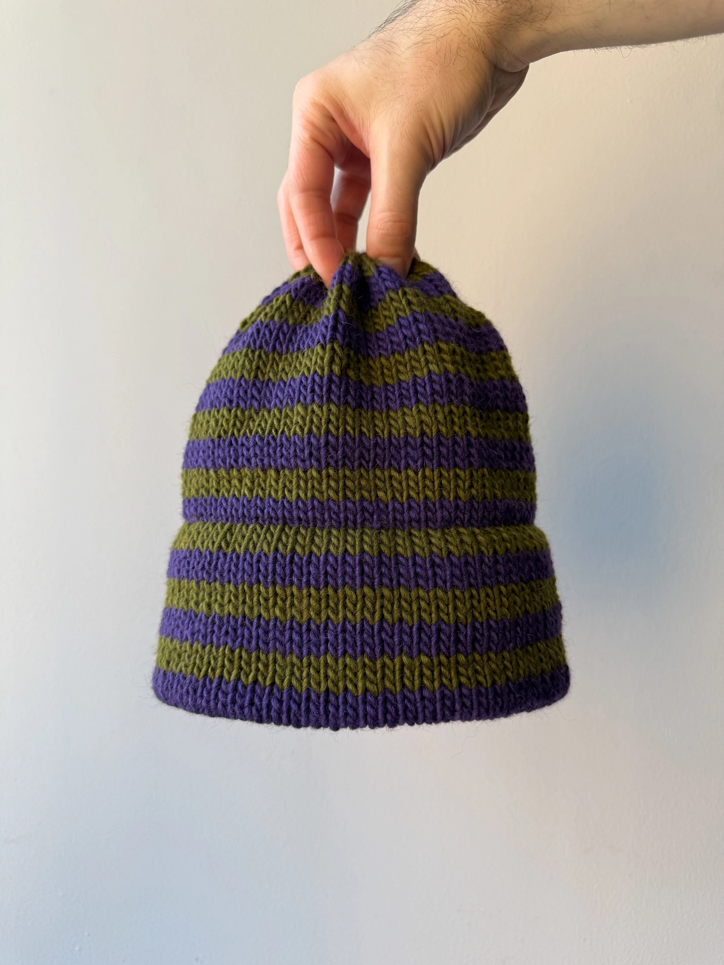 Dark Purple and Green Stripe