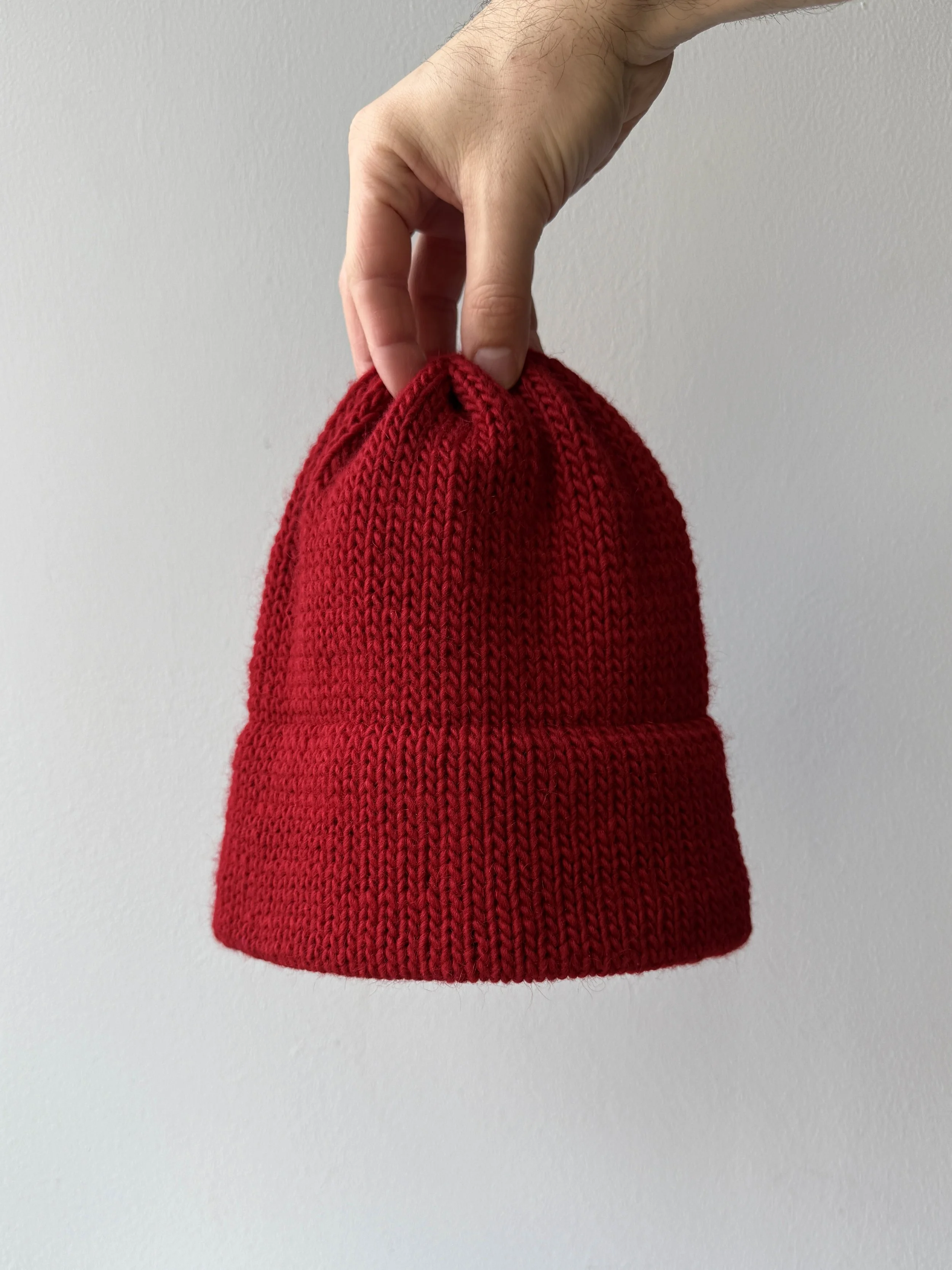 Plain Red Beanie