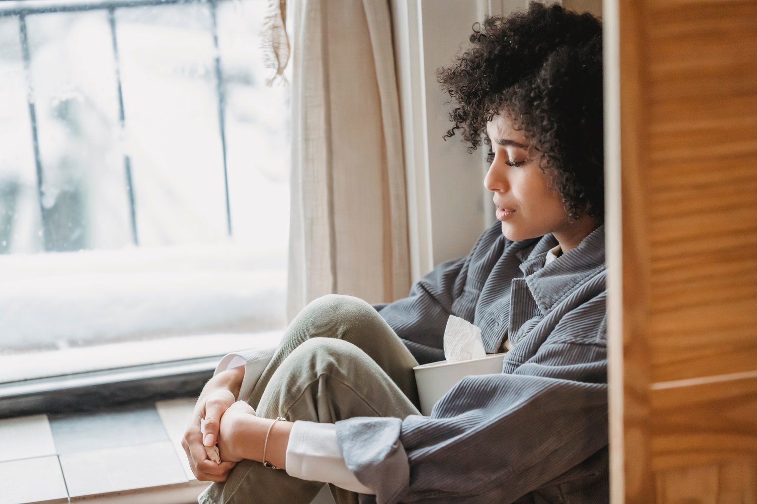 Woman experiencing grief and seeking out grief counseling