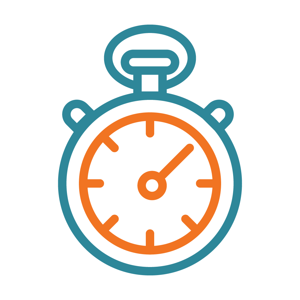 Icon showing a stopwatch.