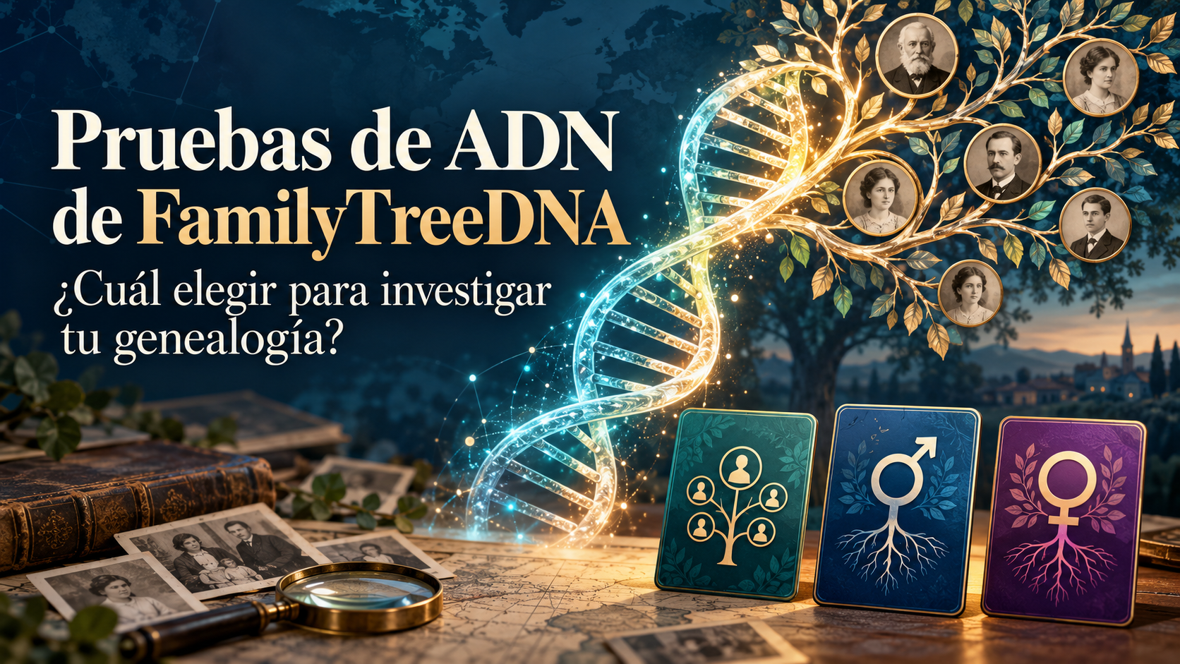 Pruebas de ADN de FamilyTreeDNA: ¿cuál elegir para investigar tu genealogía?