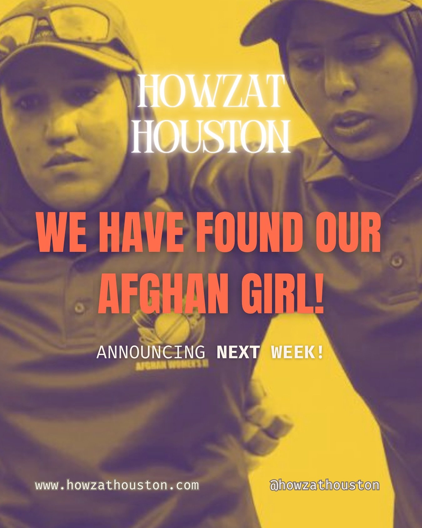 After months of searching all across the United States, auditioning talented Afghan girls, facing pushback from their conservative families, defying against all odds, we have found the Afghan girl to lead Howzat Houston to victory. 🇦🇫🏏🎬 

Stay tu