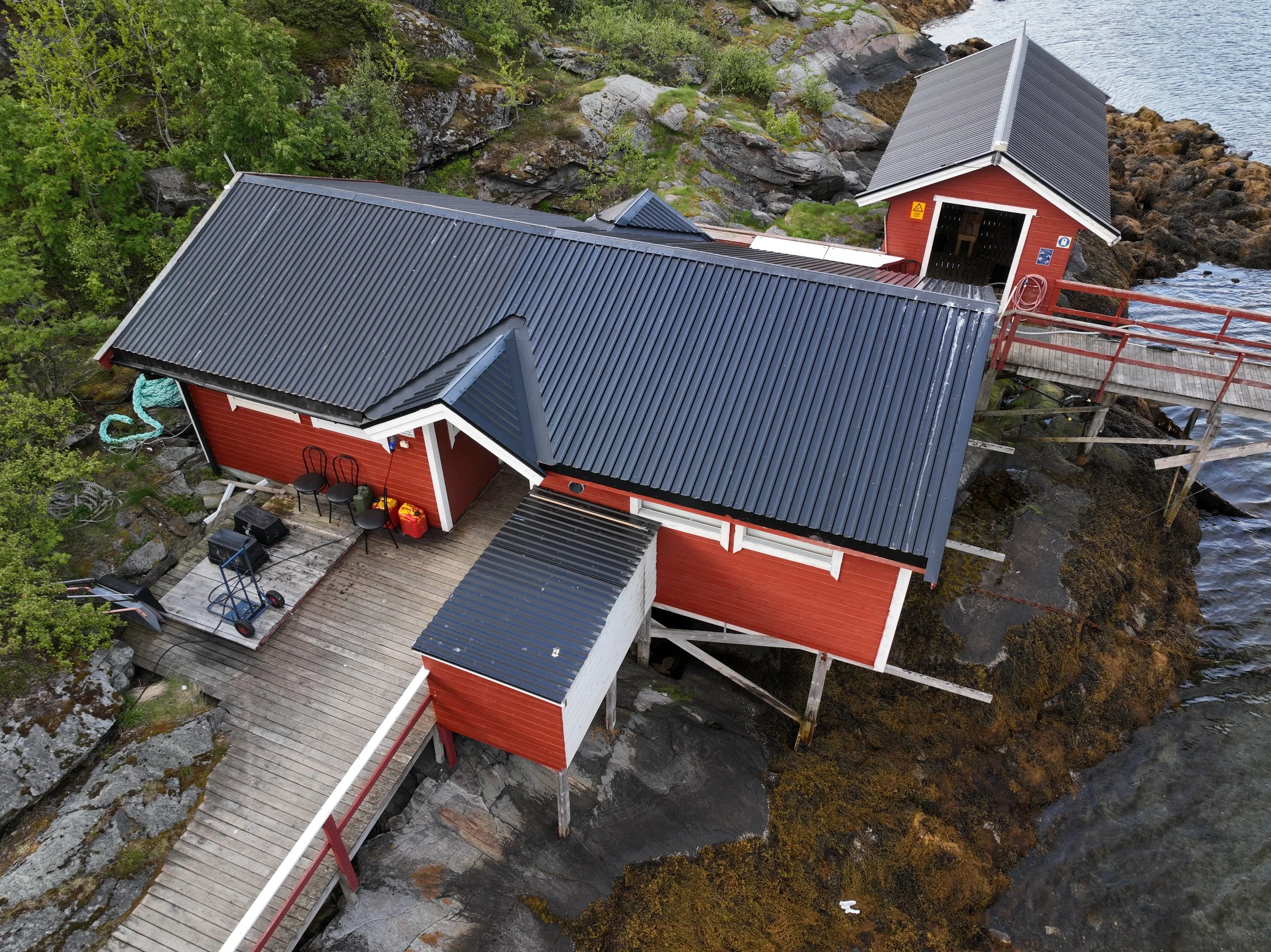 Filetierhaus, Kühlzelle, Bootseinweisung .JPG