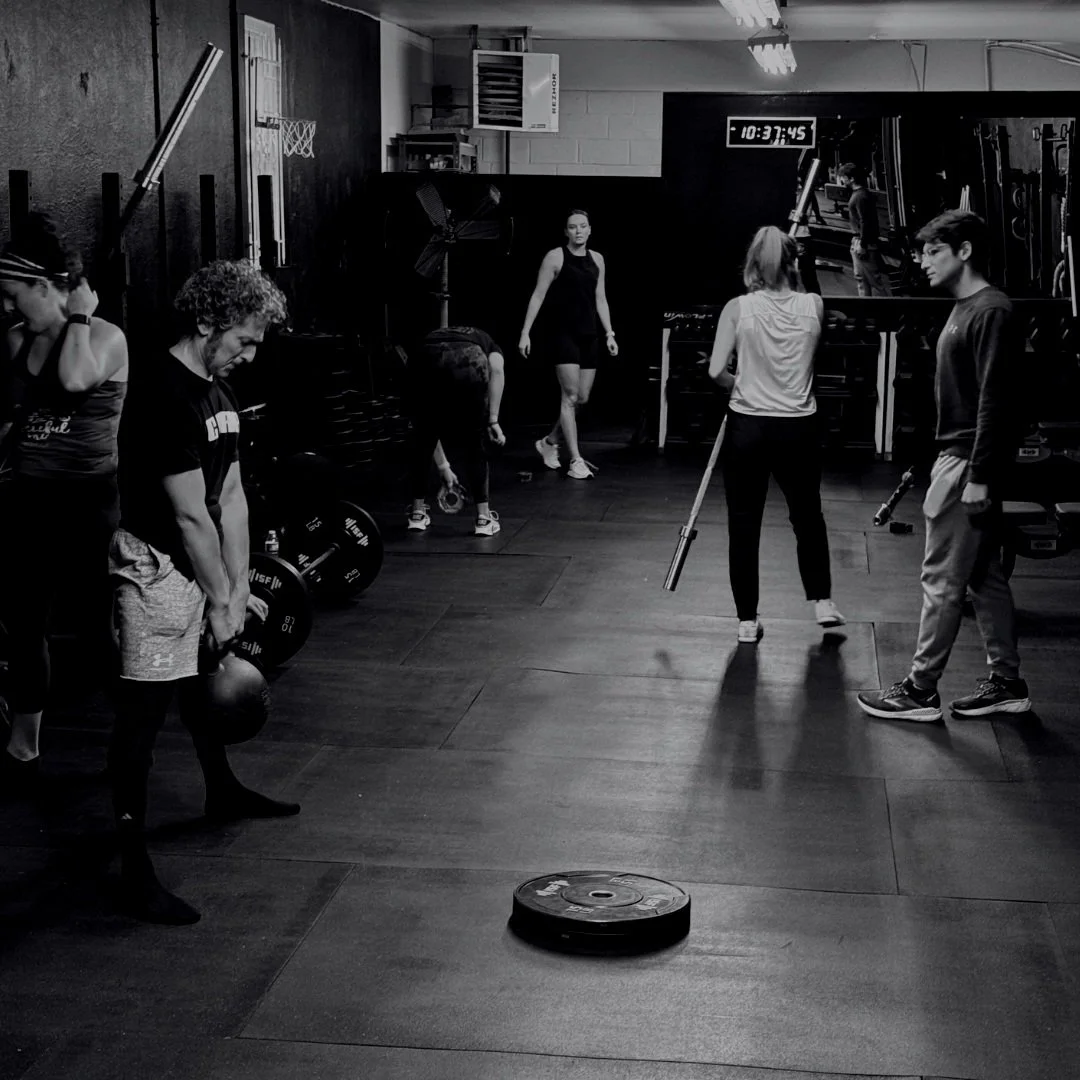 Group kettlebell strength class at Char Fitness Club in Montclair, NJ