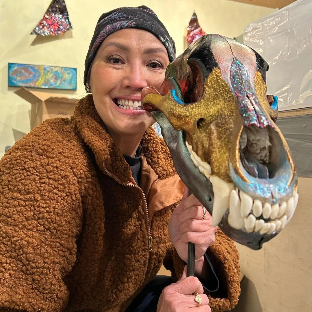 I had the pleasure to visit with international artist extraordinary Nhat Tran in her studio. It's been 17 years since we were studio mates.  Impressive work... a kind and genuine soul! --check out her website  https://www.urushi-artist.com/home