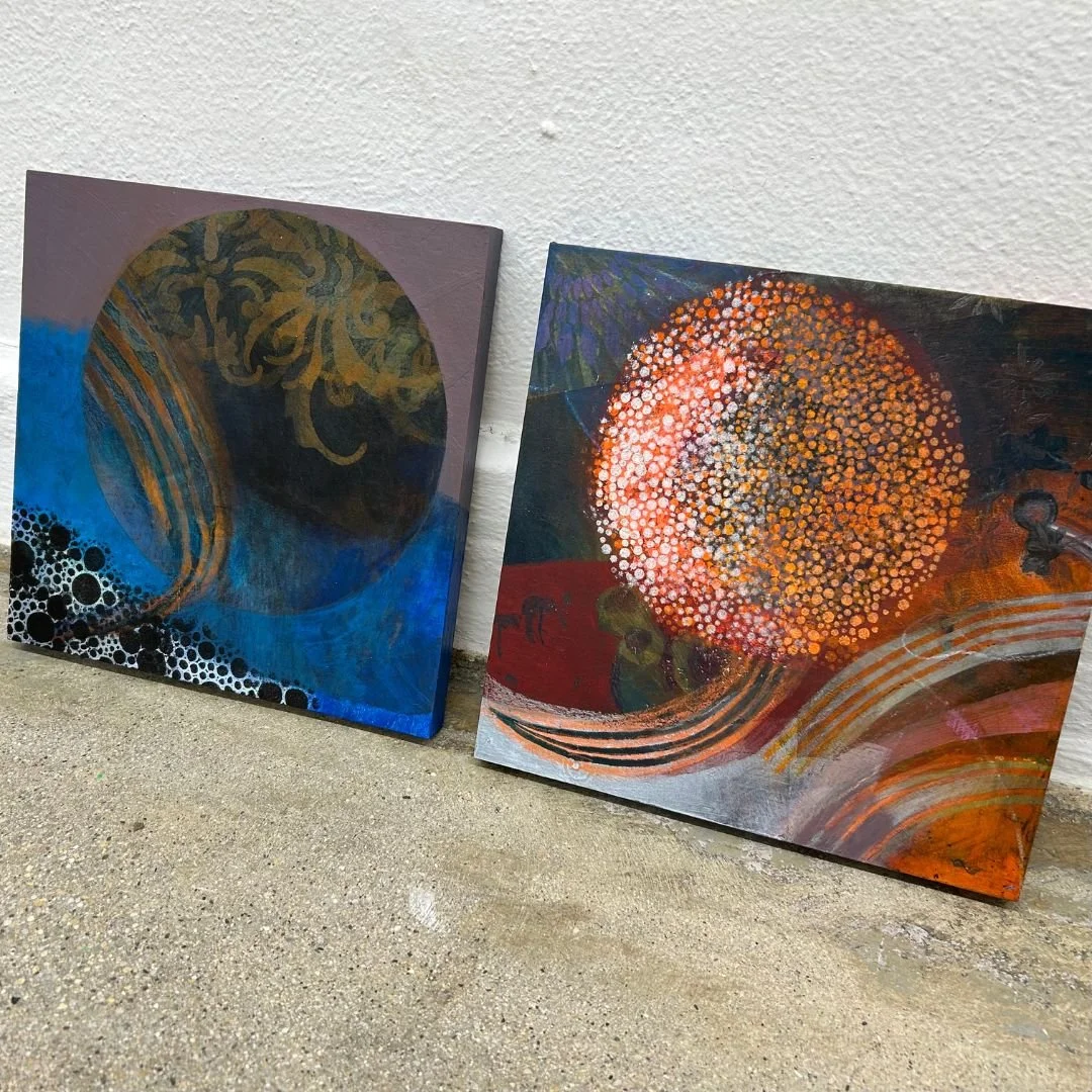 I bounce back and forth between large and small format paintings to keep me on my toes. Smaller paintings help me figure out the larger paintings. Easier size to make bold moves or to test new methods gaining experience and knowledge before unleashin