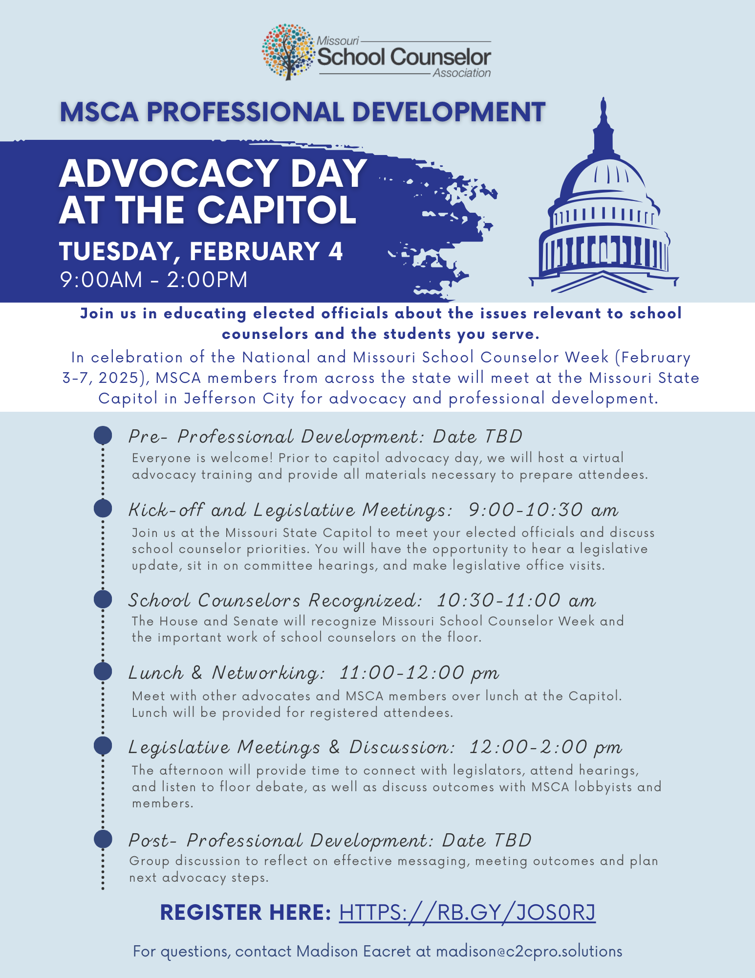 MSCA PD: Capitol Advocacy Day — Missouri School Counselor Association