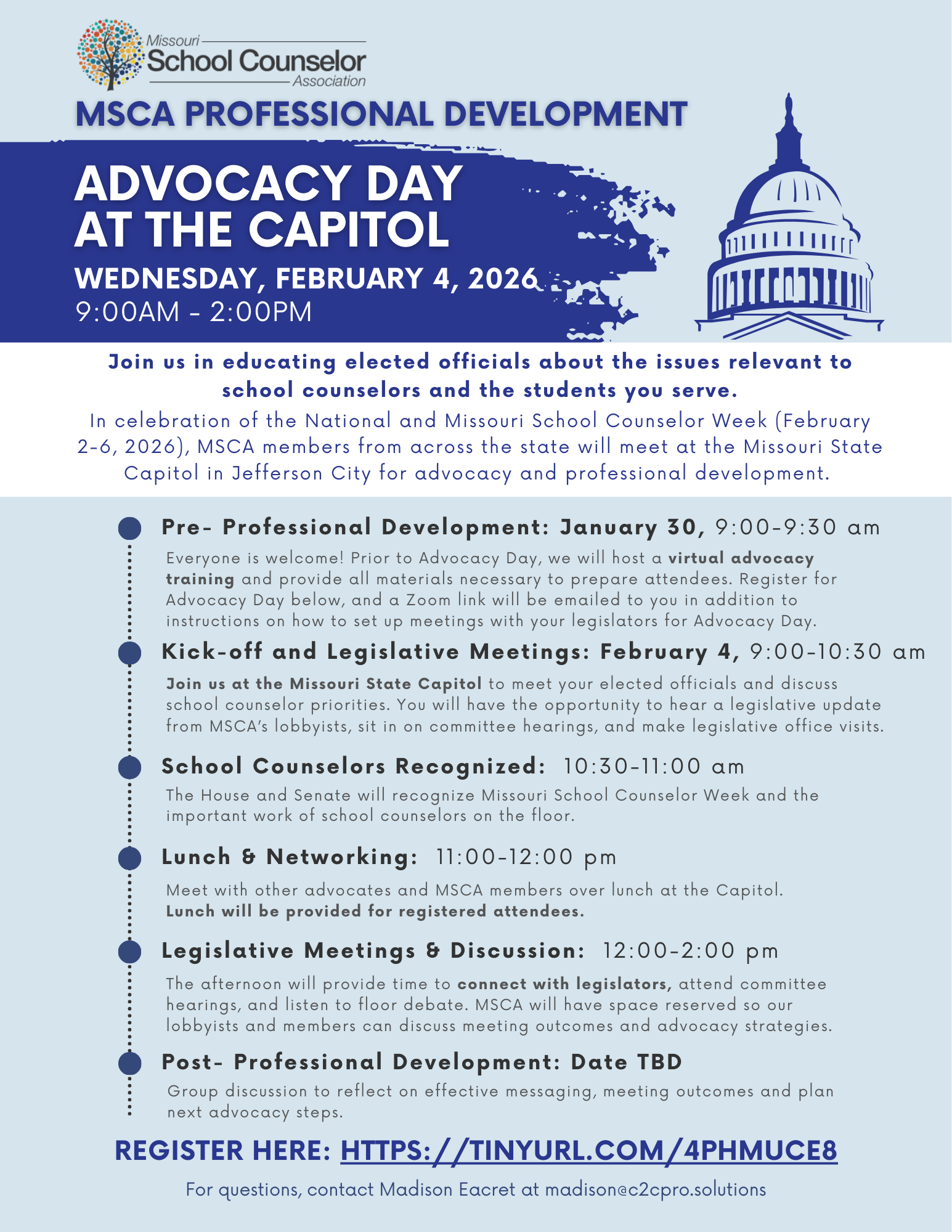 MSCA PD: Capitol Advocacy Day — Missouri School Counselor Association