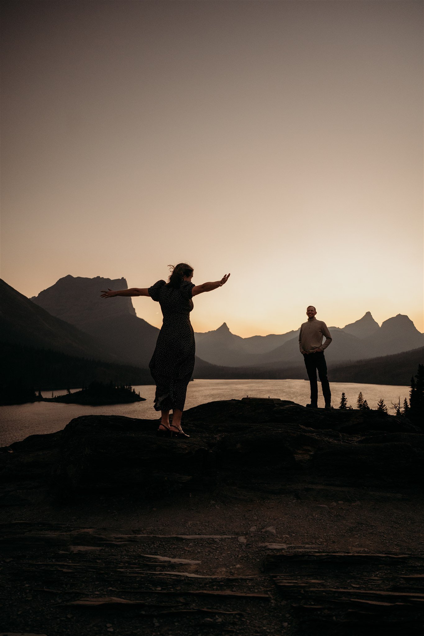 Glacier National Park, Montana surprise proposal photographer Alex Gale Photography