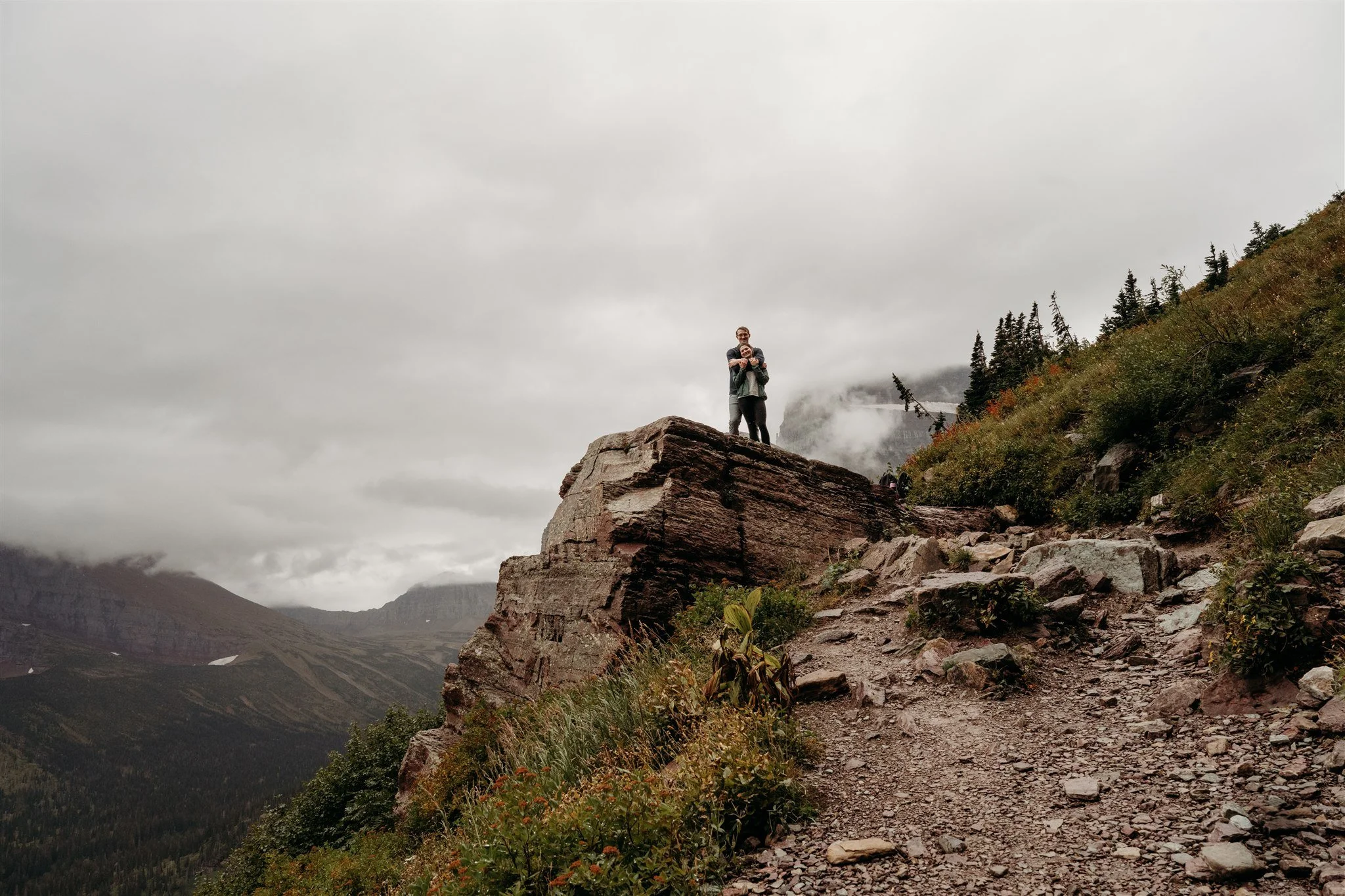 Glacier National Park, Montana surprise proposal photographer Alex Gale Photography