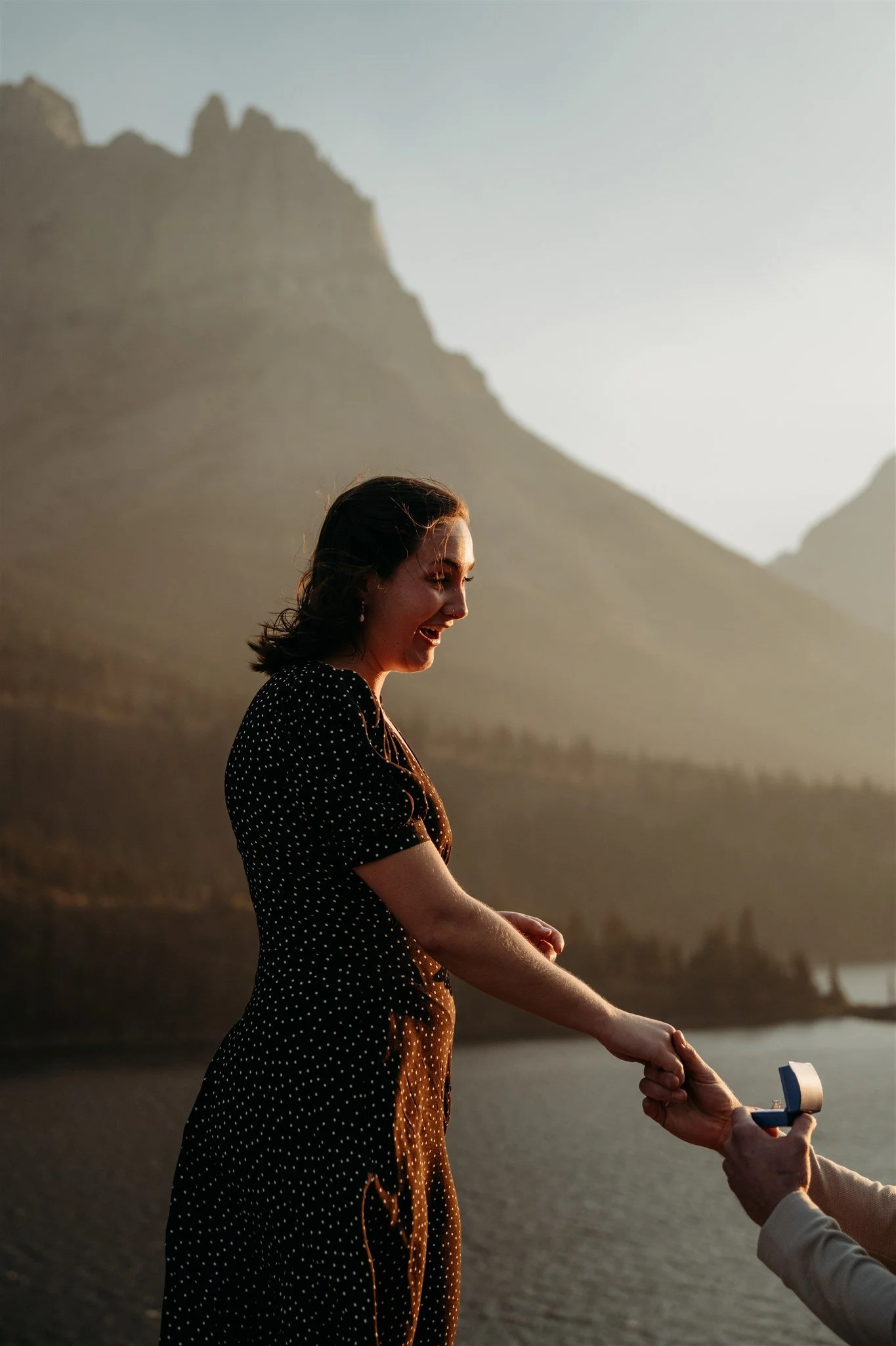 Glacier National Park, Montana surprise proposal photographer Alex Gale Photography