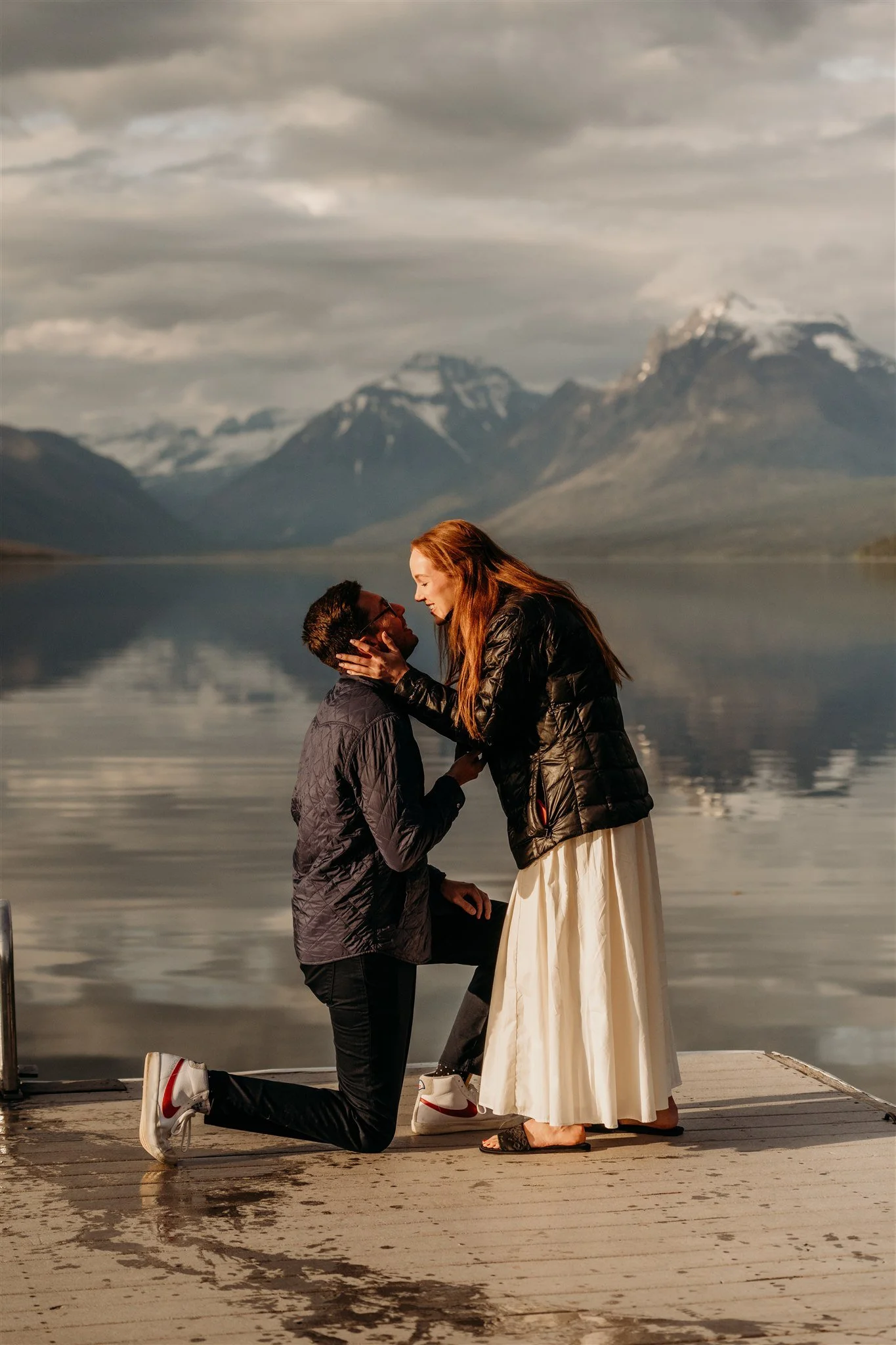 Glacier National Park, Montana surprise proposal photographer Alex Gale Photography