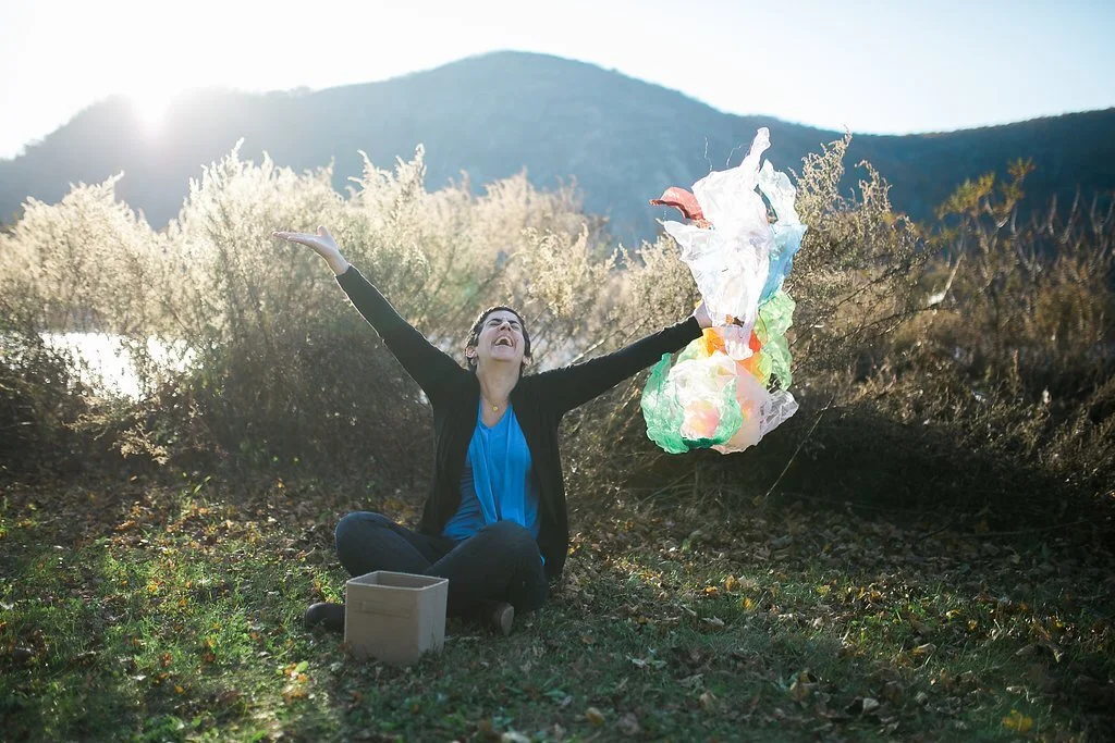 Music therapist Maya laughs as scarves fall down in a bunch next her left hand. Childhood trauma can rob you of your capacity to be playful and spontaneous. Women can get trauma therapy in NYC here! Try online therapy for trauma in NY too.