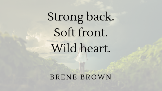 Brene Brown quote about emotional flexibility and resilience.