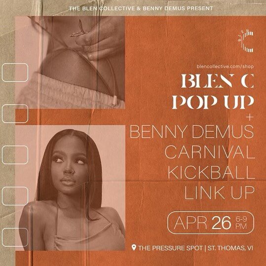 We are excited to announce our collaboration with @bennydemus for the Benny-Demus Carnival Kickball Link Up. Come through for the reveal of this year&rsquo;s kickball jersey and to shop the full Blen C product line. Wednesday, April 26 @ The Pressure