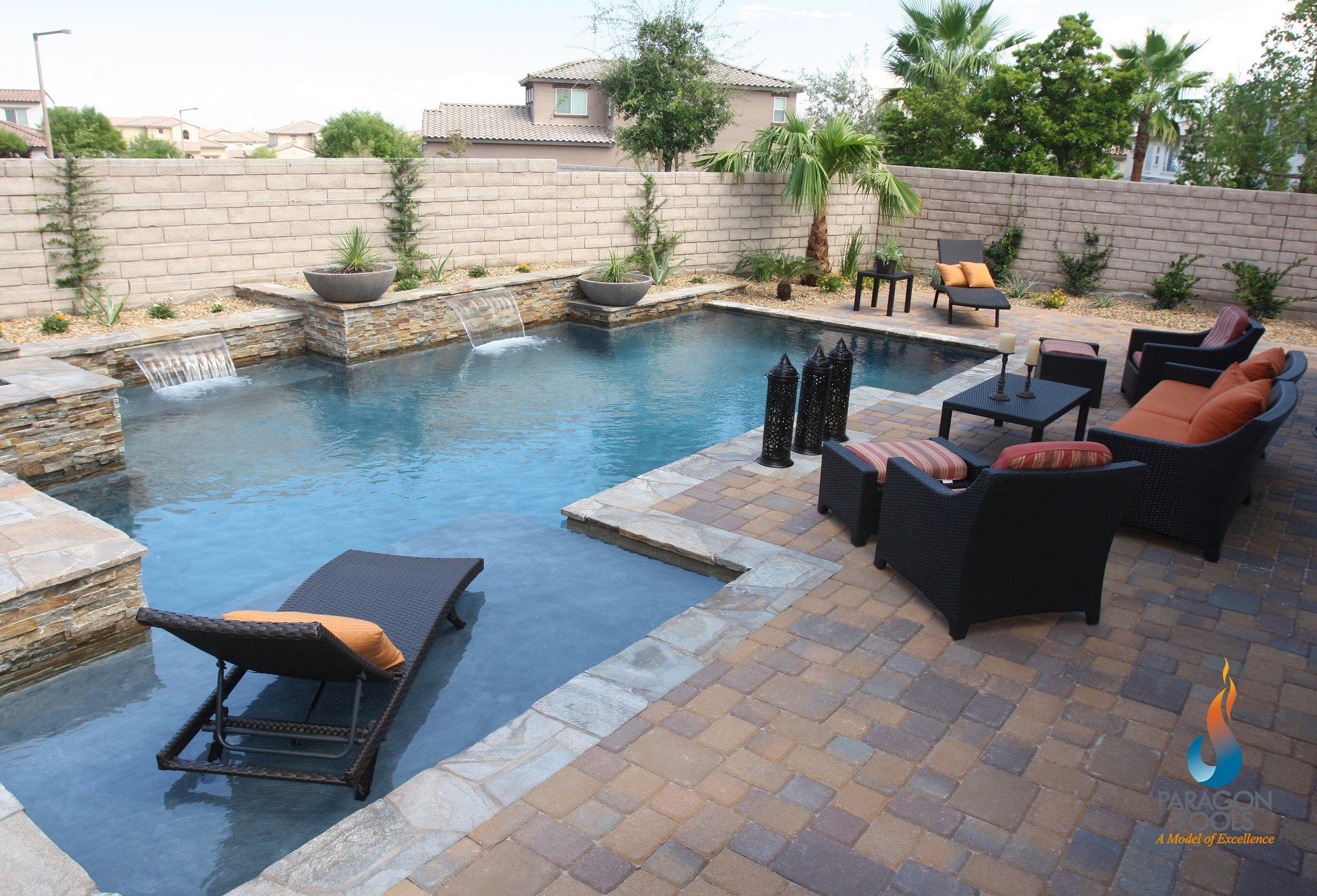Custom Pools: Fire & Water Features by Paragon Pools
