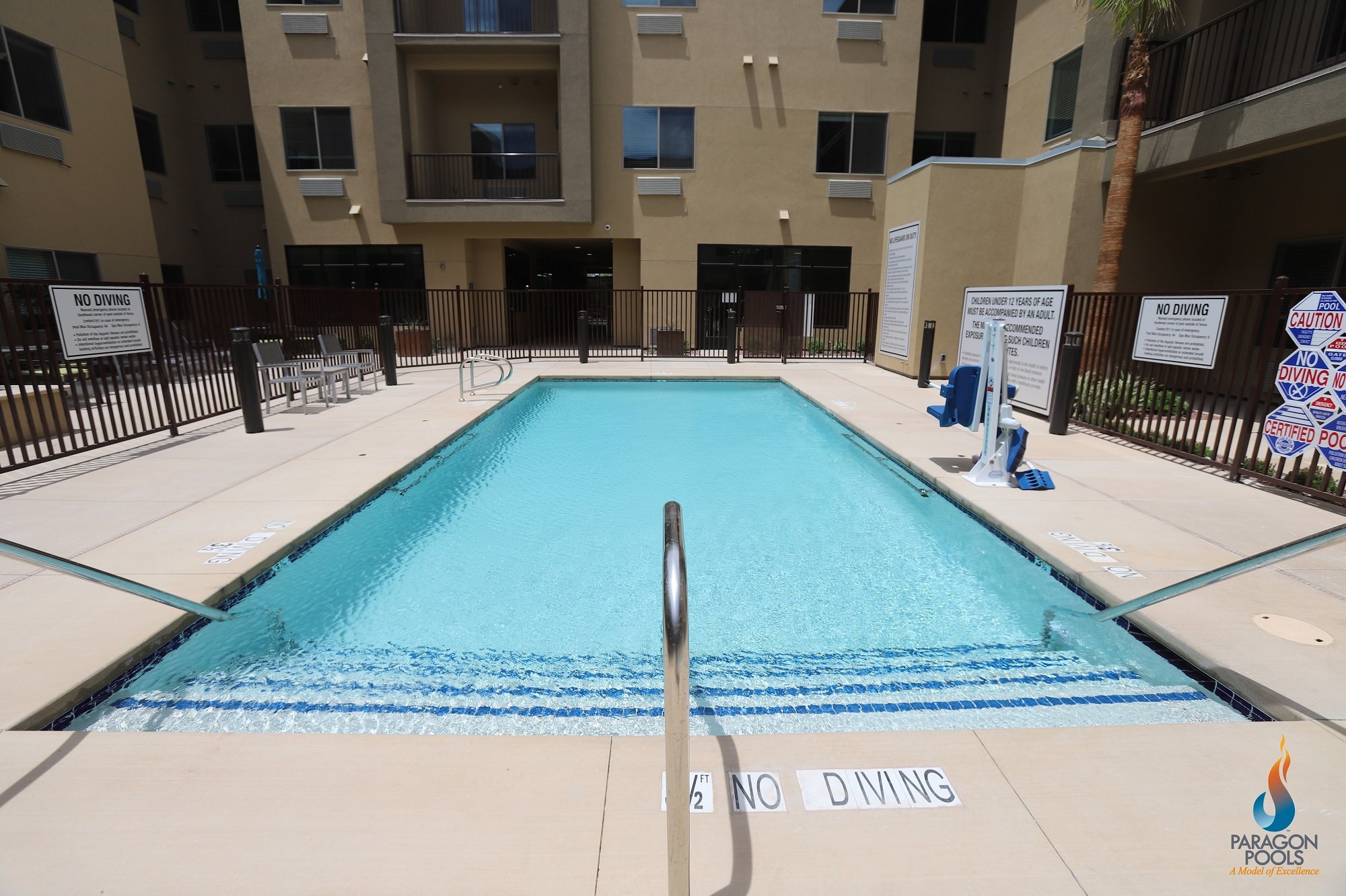 Commercial Pool Project built by Paragon Pools