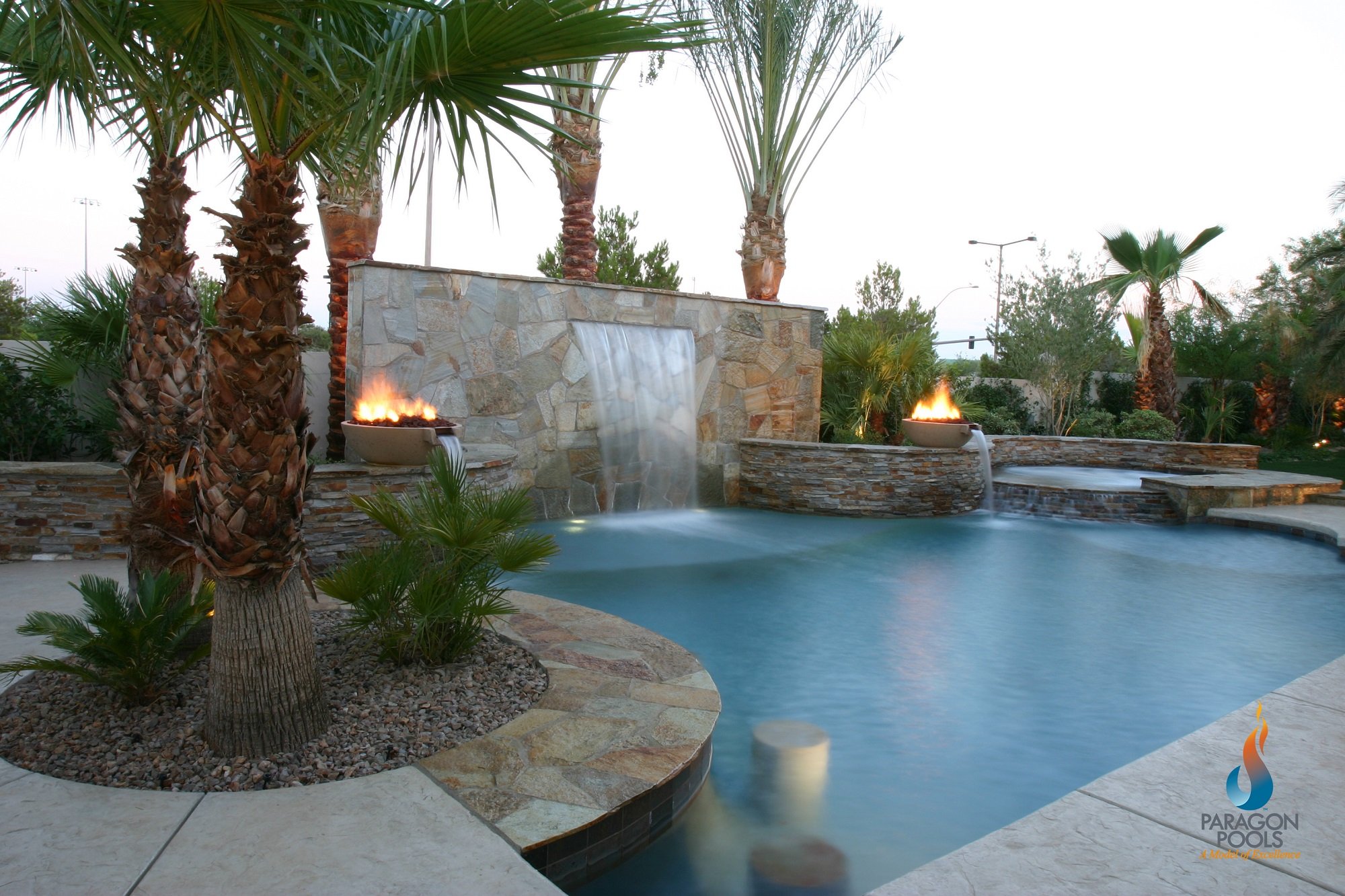Custom Pools: Fire & Water Features by Paragon Pools