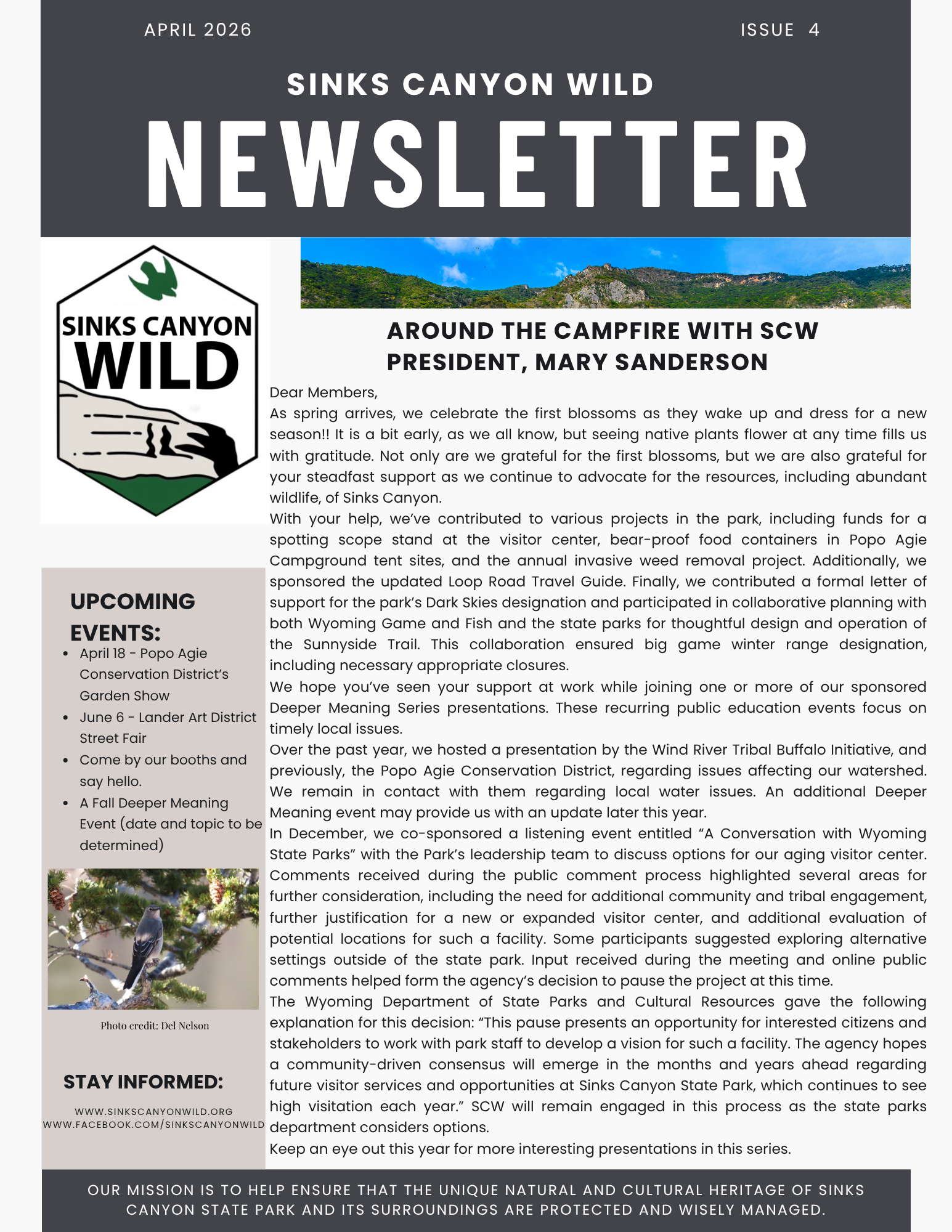 April Newsletter is Hot Off the Press!