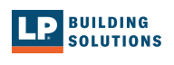 L.P. Building Solutions logo with blue text on white background.