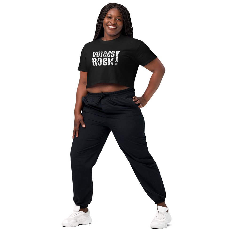 VR Women's Cropped Tee — Voices Rock Canada