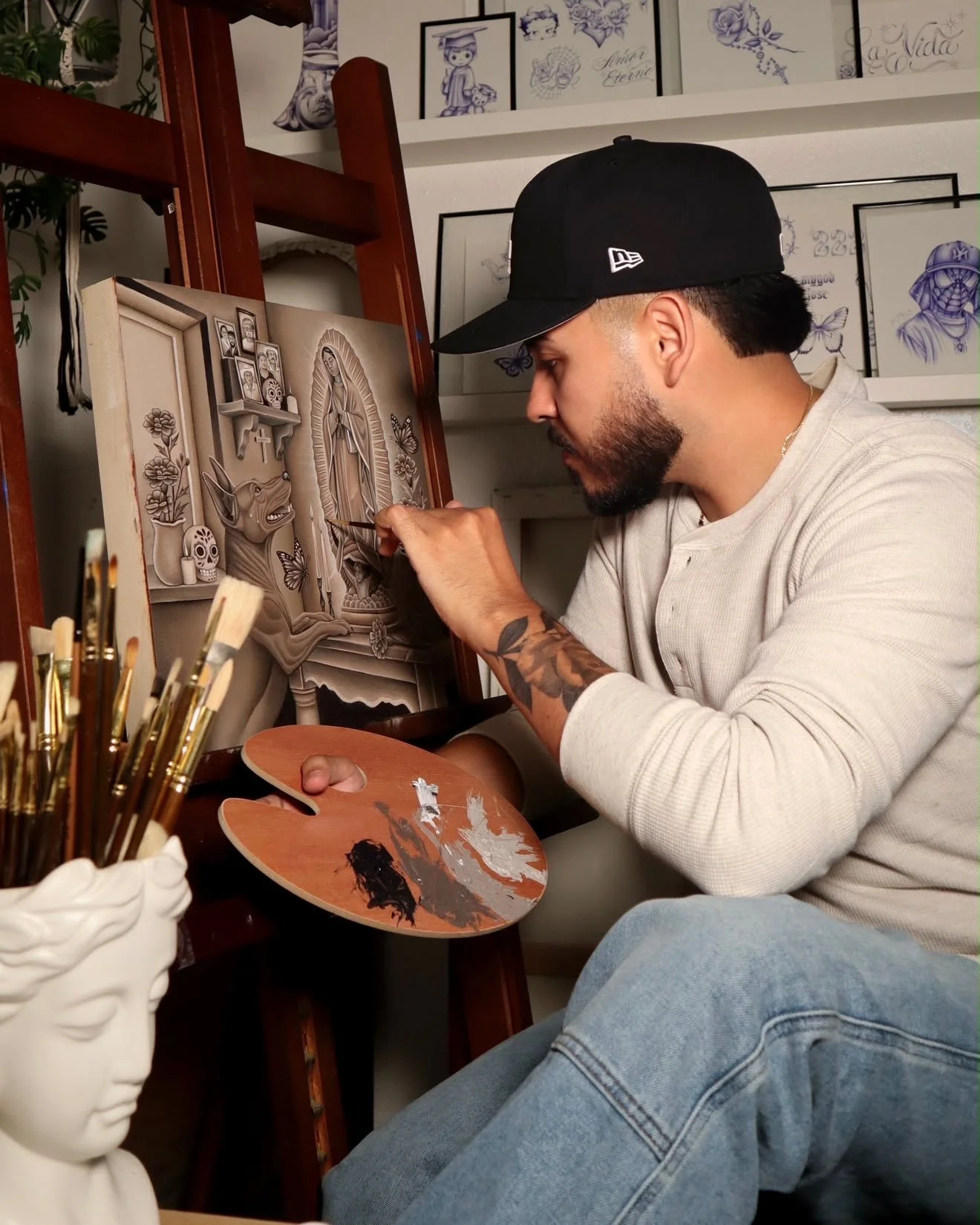 Beyond the Tattoo: Watts Native José Moreno Makes His Gallery Debut at EL VELORIO, Honoring Family, Heritage, and Community
