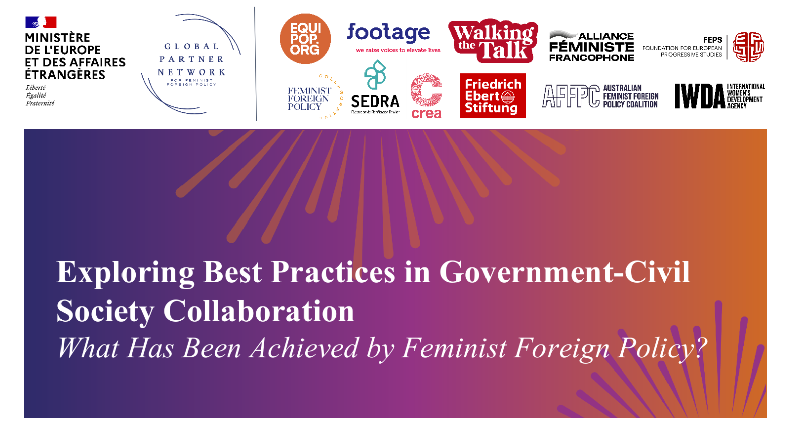Exploring Best Practices in Government-Civil Society Collaboration: What Has Been Achieved by Feminist Foreign Policy?