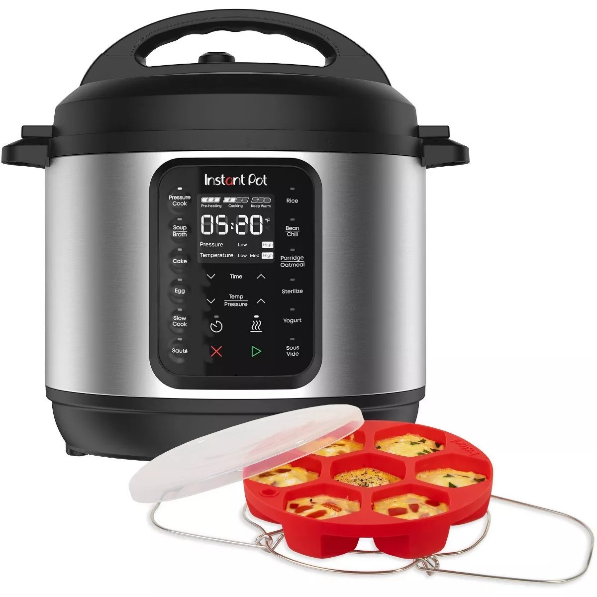 Instant Pot 6qt 9-in-1 Pressure Cooker Bundle- Exclusive Bonus Silicone Pan with Lid, Rice &amp; Multi Cooker, Stainless Steel .jpeg