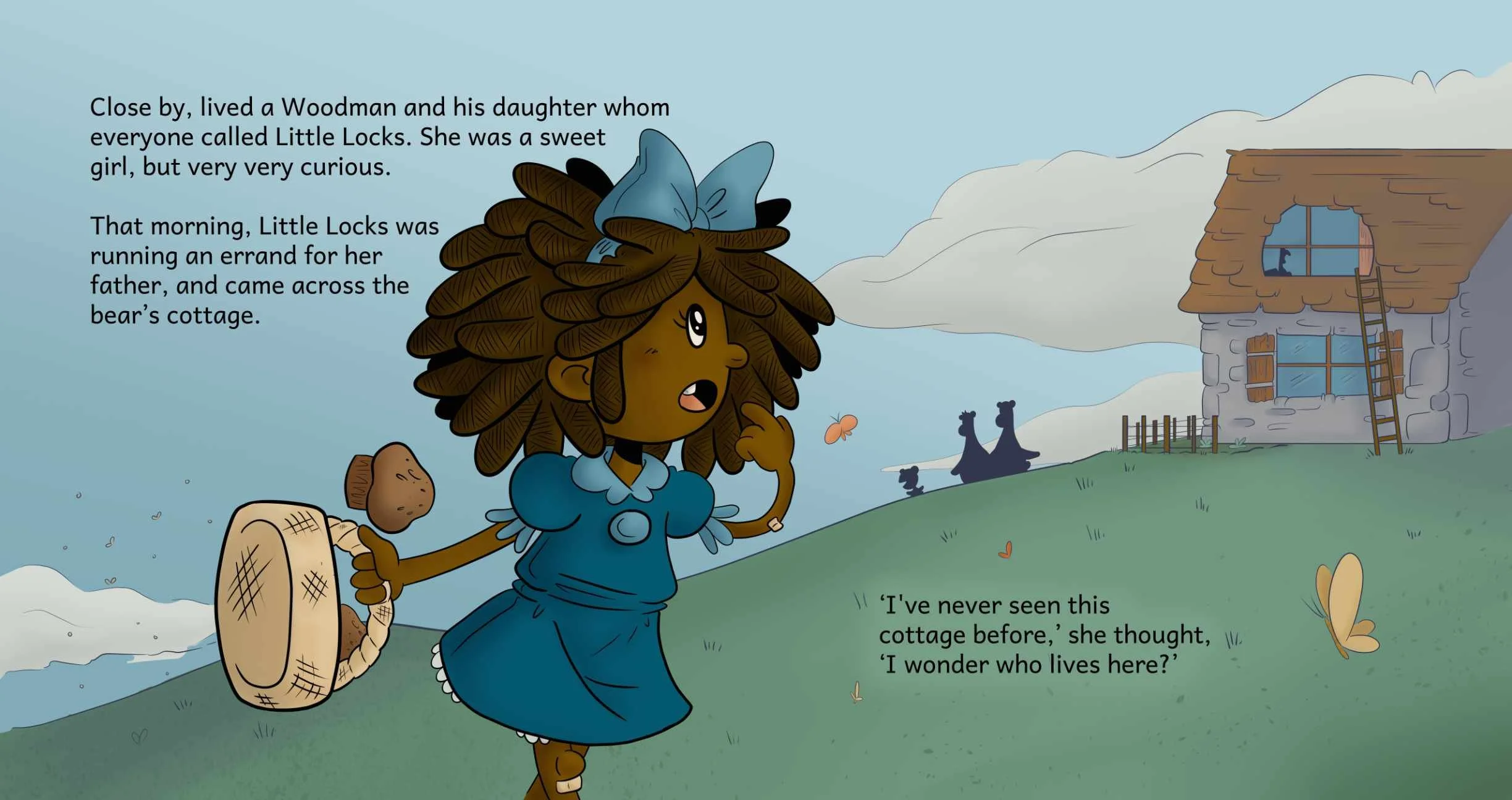 Little Locks, page 3, Little Locks discovers the Bears Cabin