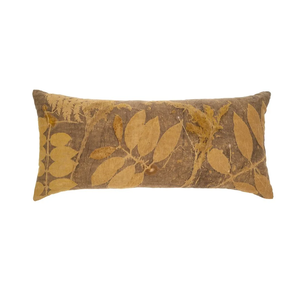 ECO PRINT Pillow • Earth