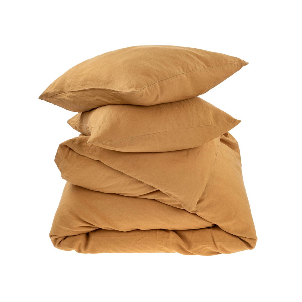 REVERIE Linen Duvet Set • Curry