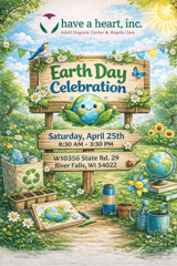Flyer for Earth Day Respite April 25, 2026