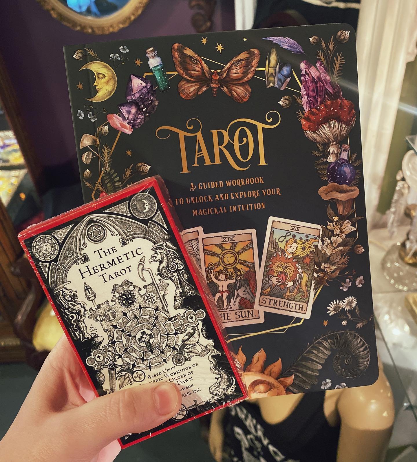 Tarot books &amp; decks available in-store 🃏📚 Open today until 6pm ✨
.
.
.
.
.
#strange #unusual #thestrangeandunusual #oddities #oddity #tarot #tarotcards #tarotreading #tarotbook #tarotdeck #tarotcard #tarotreader #tarotdaily #tarotdecks #tarotfo