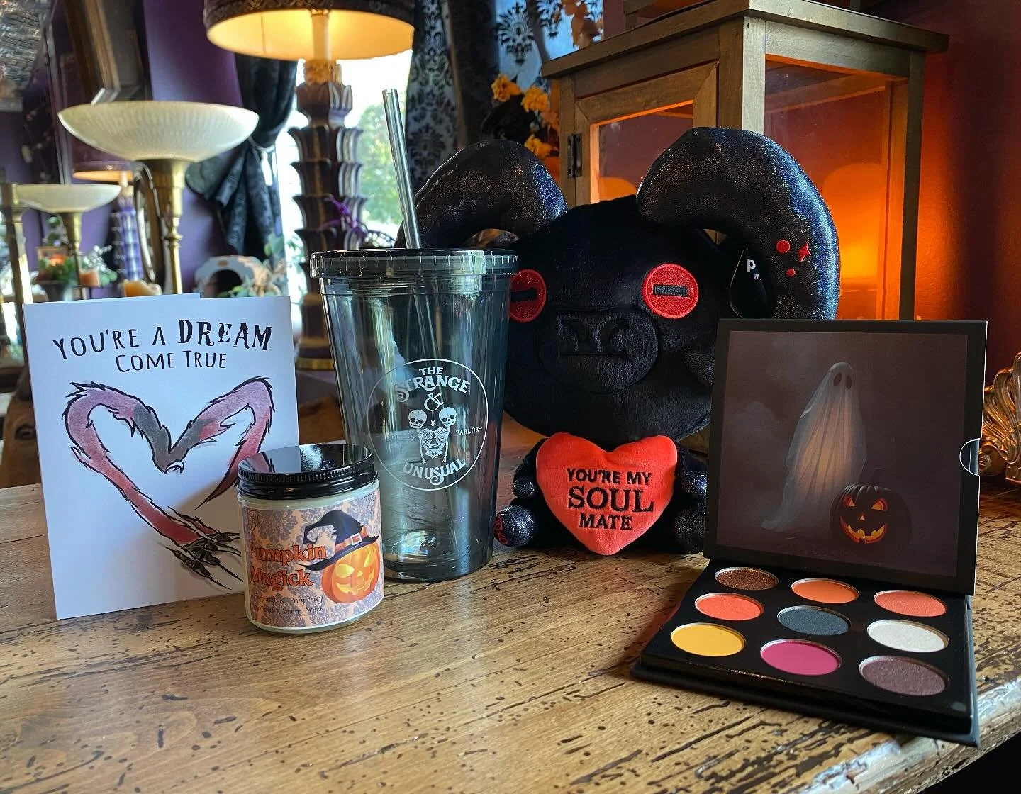Looking to get a Boo Basket for your BOO? 👻 We have the perfect items for a spooky season basket 🧺 🎃 We&rsquo;re open 12pm until 5pm today ✨
.
.
.
.
#strange #unusual #thestrangeandunusual #oddities #punchkins #countrywitch #countrywitchcandles #t