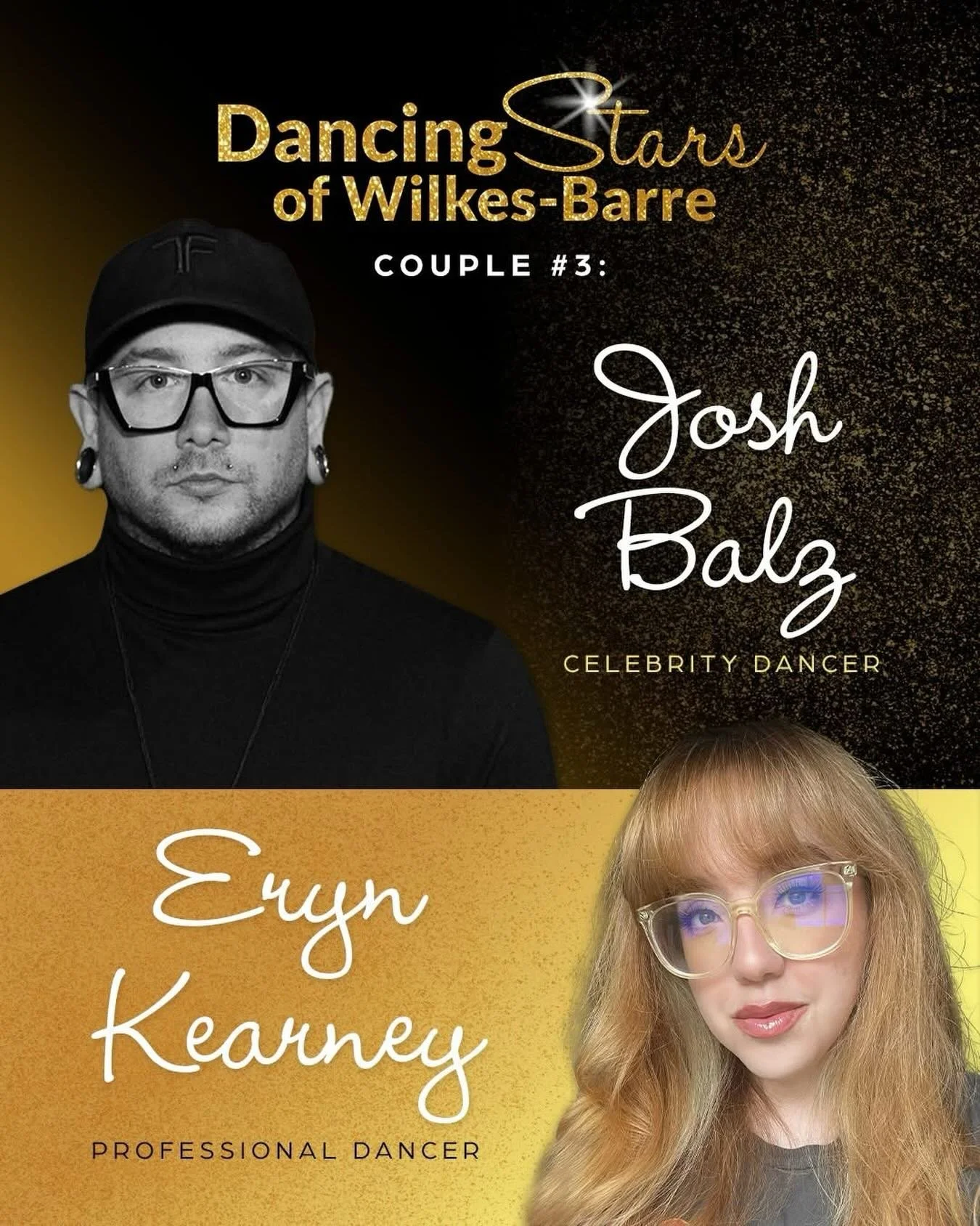 While we work on some exciting things coming up soon 😉 Josh and Eryn are going on a side quest to raise money for @kisstheatreco in their annual @dancingstarsofwilkesbarre competition &amp; we need YOUR help to raise votes to win the People&rsquo;s 