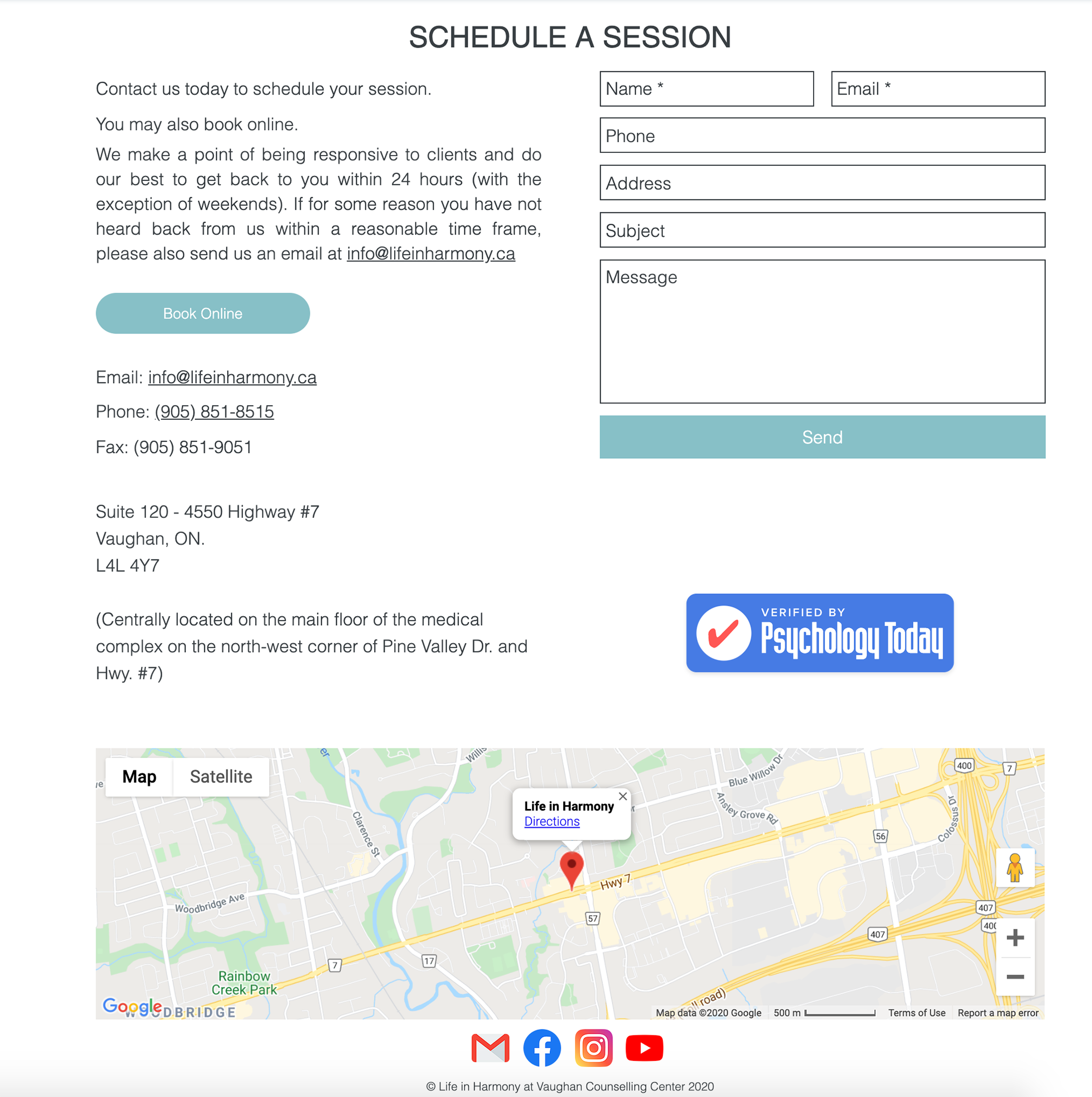 Contact Page After