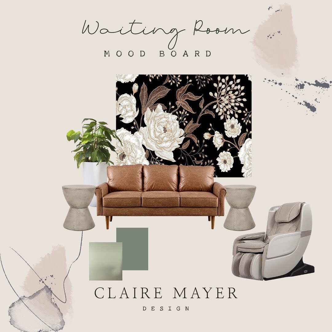 Do you have trouble visualizing your space?

Here is an example of a mood board I put together for a client who wanted a relaxing space for her MedSpa waiting room! 

She wanted a nice sitting area with an infusion chair corner, and all the relaxatio