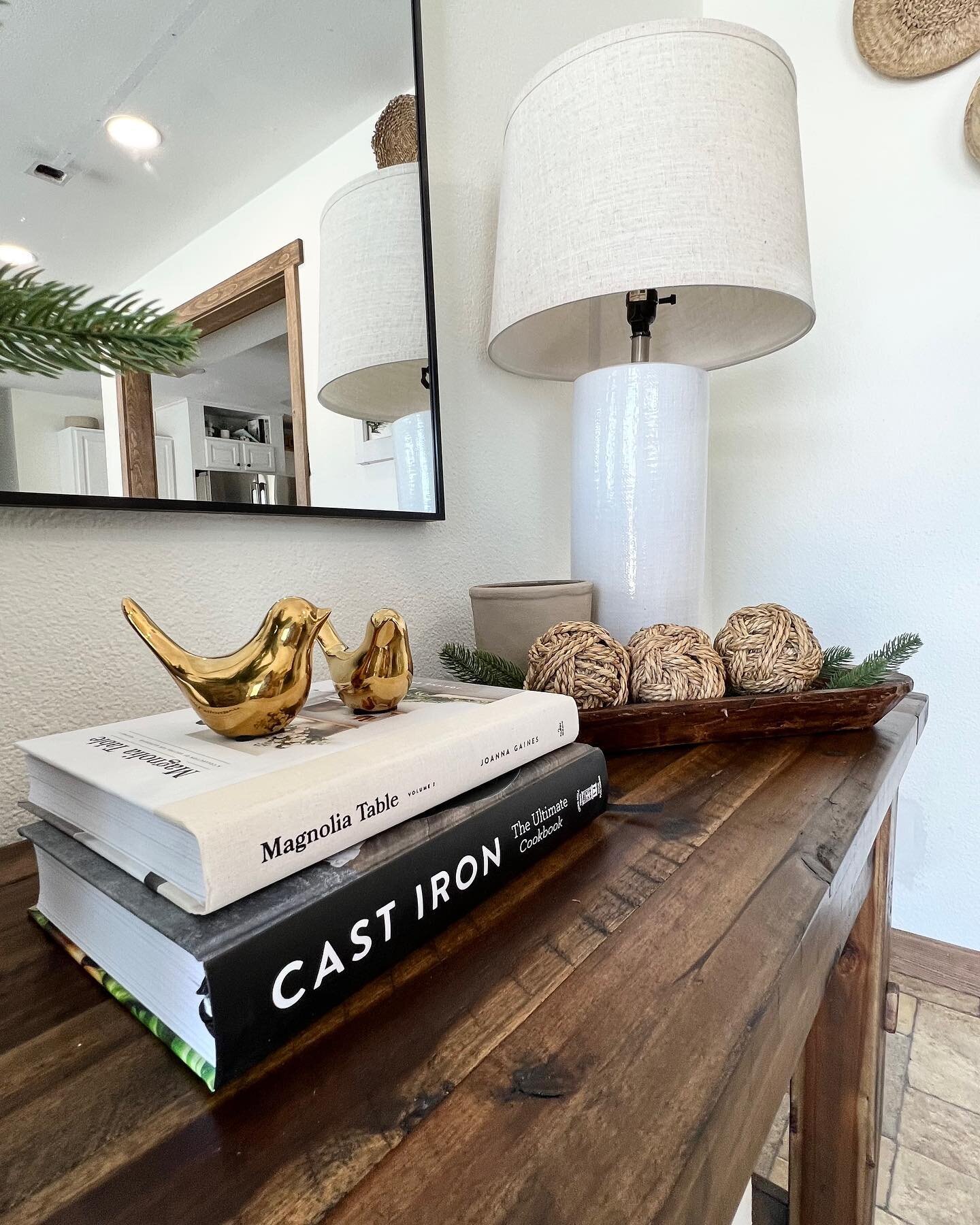 The magic in making a house feel like home is combining pieces you already have, with new pieces you gather along the way.&nbsp;

Old, sentimental books can really make a space feel lived in and cozy. Some books hold special memories, some look stunn