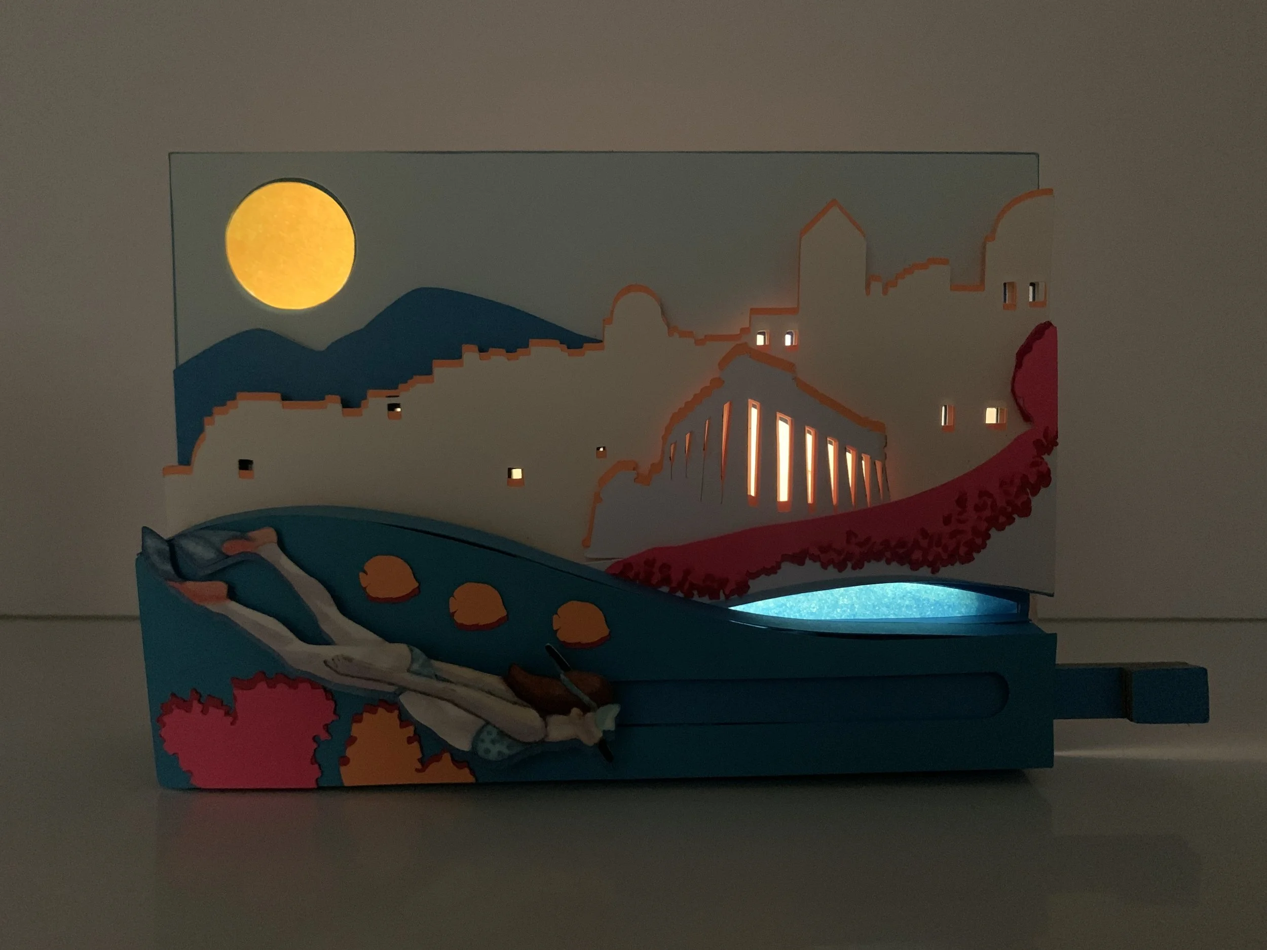 with lights on