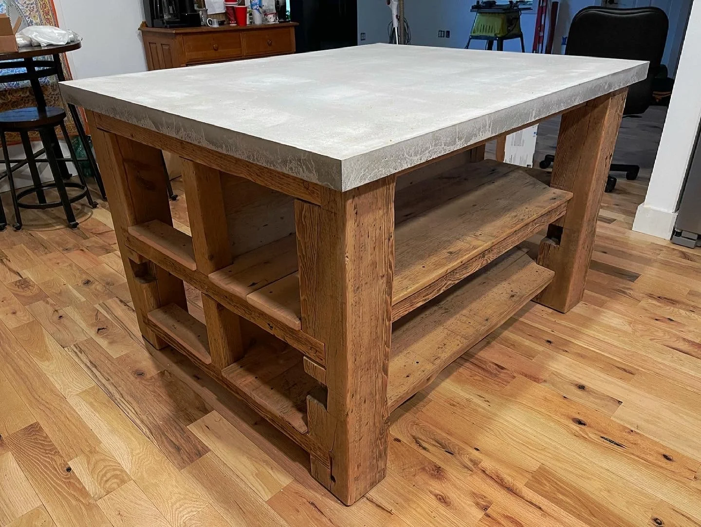 Poured and polished top by client