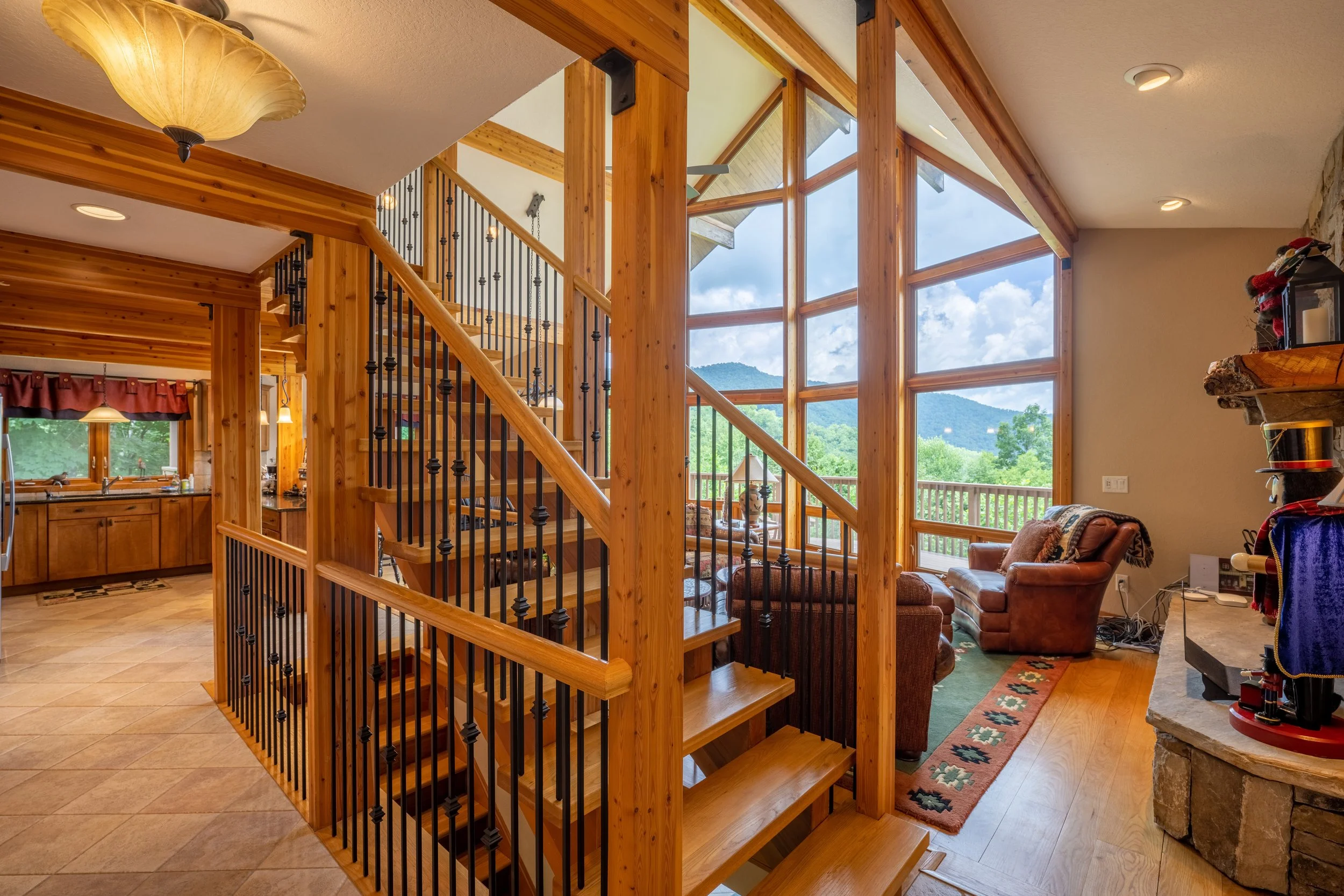 Stairs leading to the loft and lower floor