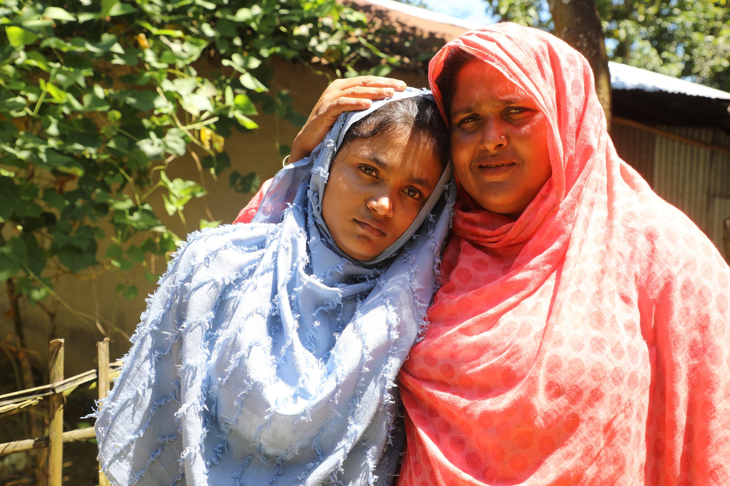  Above: Rifa with her mother Khurshida. Photo: Md. Qazi Shamim Hasan, World Vision Bangladesh 