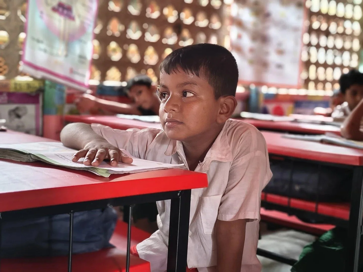 &ldquo;When my son first called me &lsquo;Amma&rsquo; (mother), I couldn&rsquo;t hold back my tears. It was the first time he ever said it, after so many years of silence.&rdquo; 

Inclusive education in Cox&rsquo;s Bazar, Bangladesh, supported by th